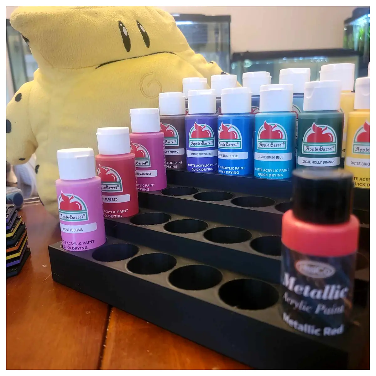 Paint Bottle Organizer 24 Count Cans Storage Art Supplies Painting Accessories Organizer