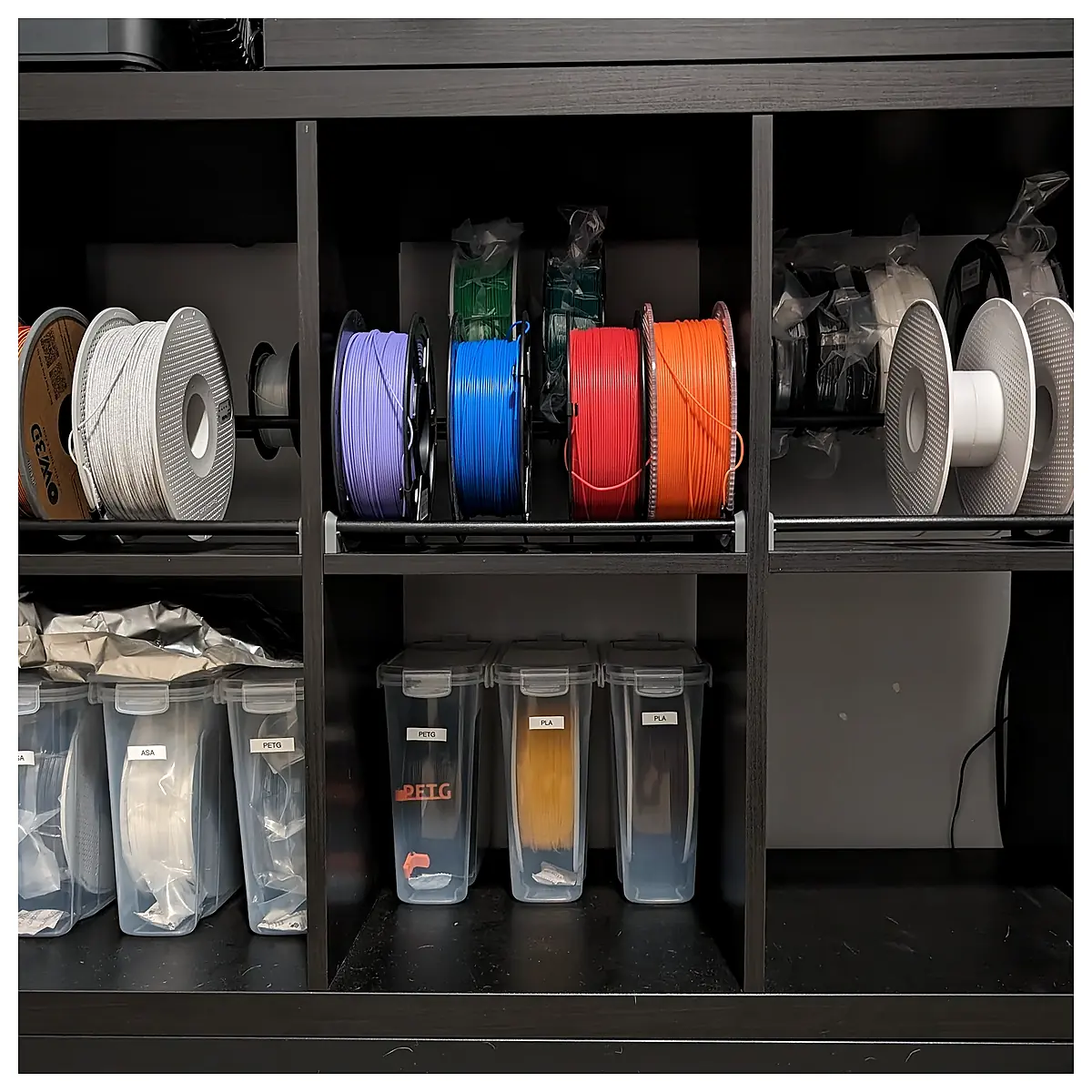 Dowel Filament Racks Storage Organizer Wall Mounted Display Rack Shelf System Accessories Universal