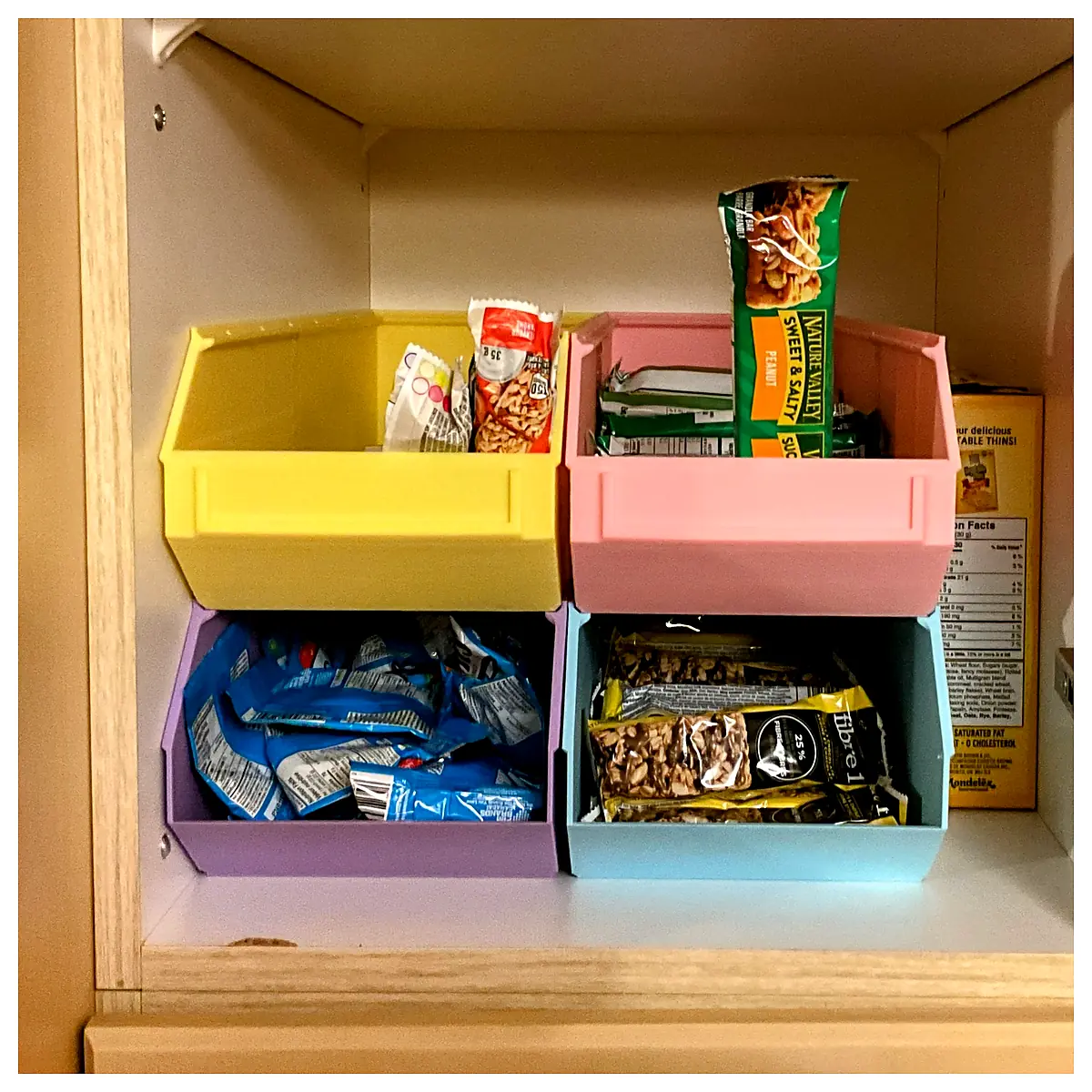 Stackable Baskets Pantry Organizers Food Storage Baskets Fruit Vegetable Containers Shelf Organizers