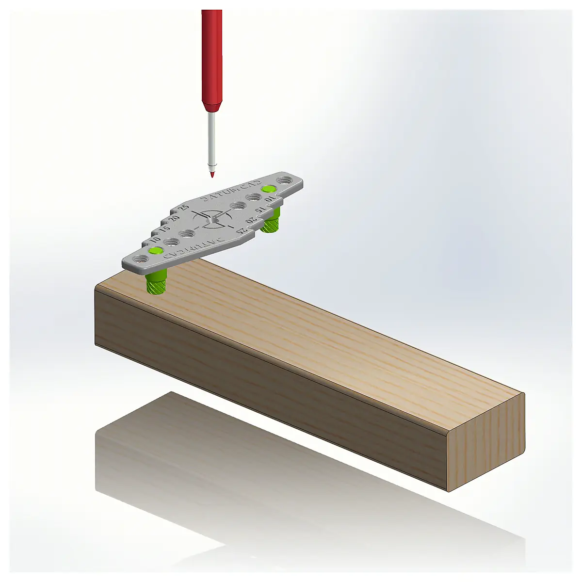 2 in 1 Center Marking Tool Measurement Tool Dimension Calibration Parts Repair Measurement