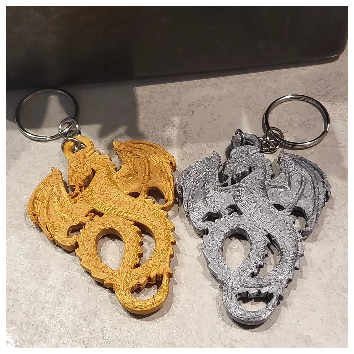 Dragon Keychain Double Sided Dragon Toy Figurine Decoration Dragon Collection Dragon Lover Gifts