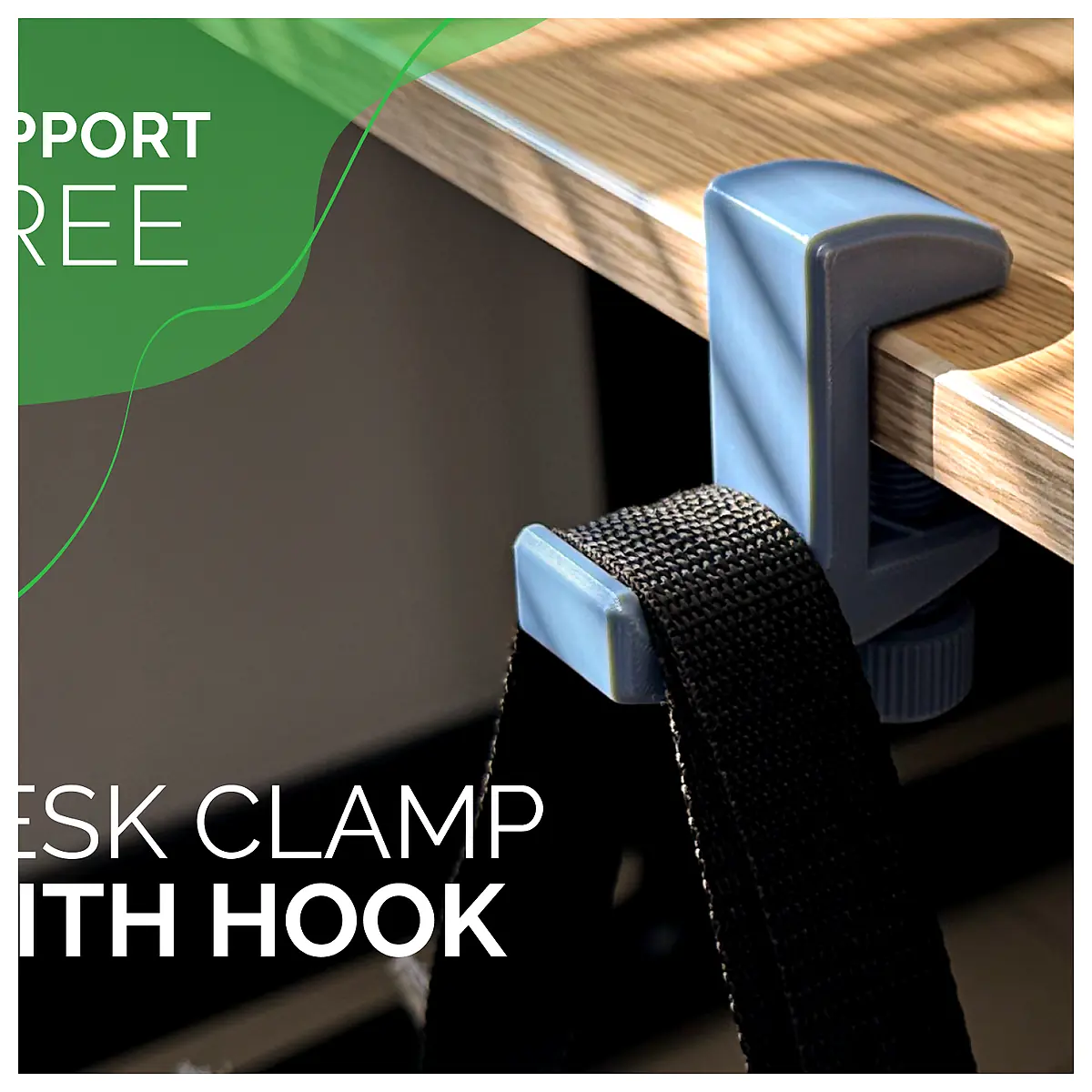 Desk Clamp with Hook Support Holder Gripper Stabilize Parts Repair Fix Secure