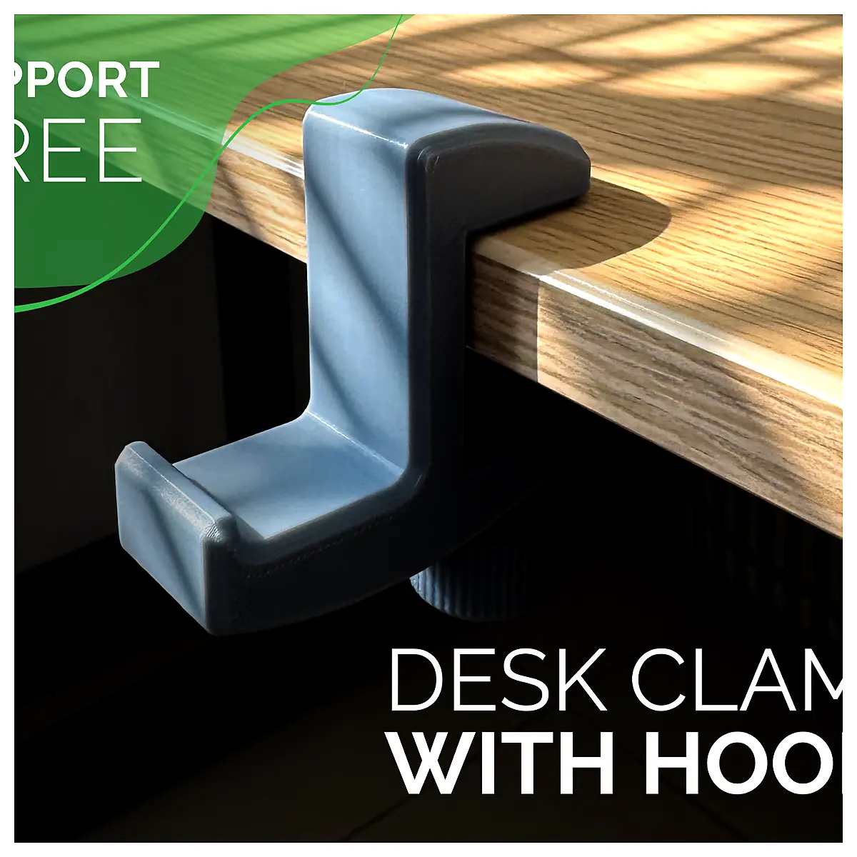 Desk Clamp with Hook Support Holder Gripper Stabilize Parts Repair Fix Secure