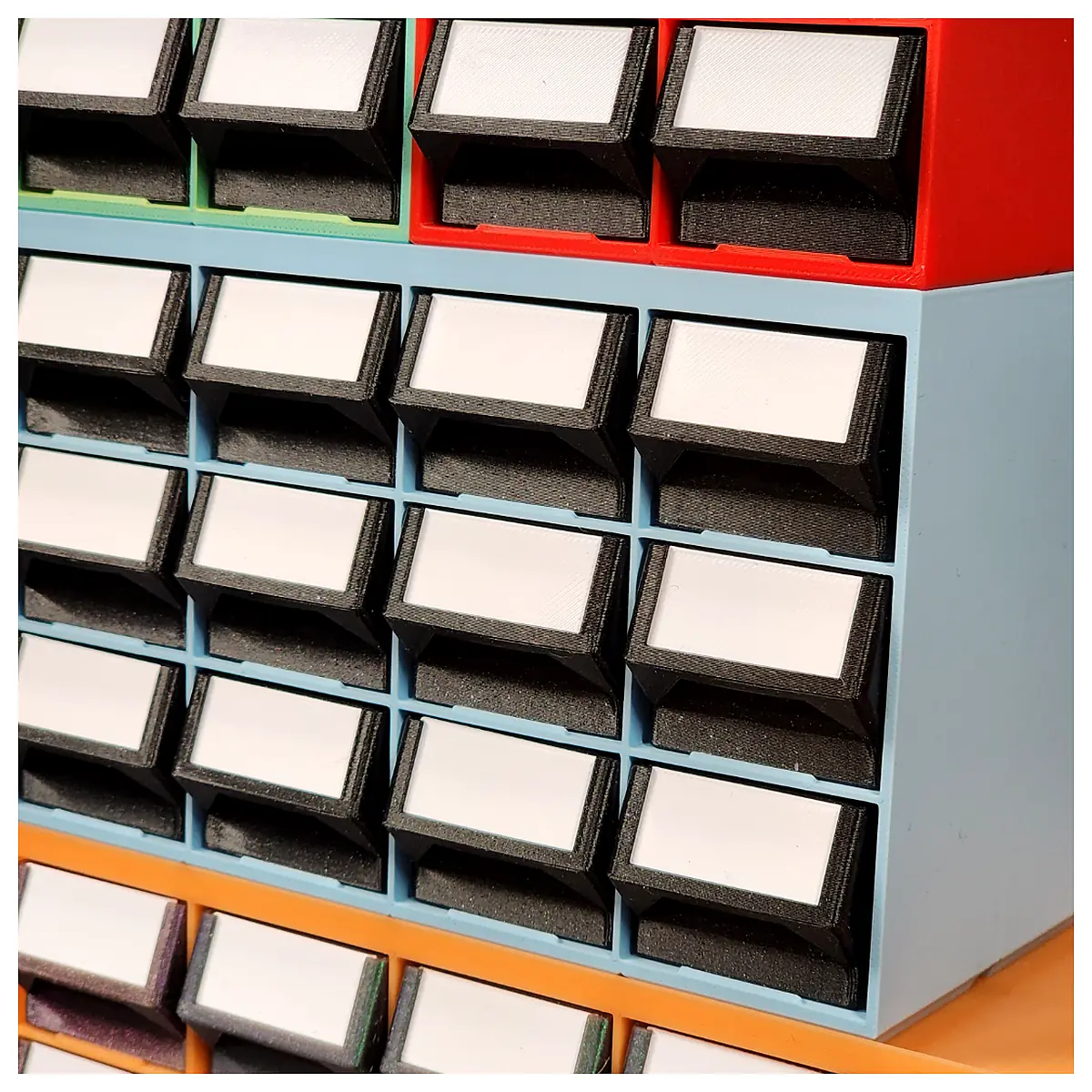 Gridfinity Organizer 2U Medium Unit Cable Management Parts Storage Tool Organization Universal Storage