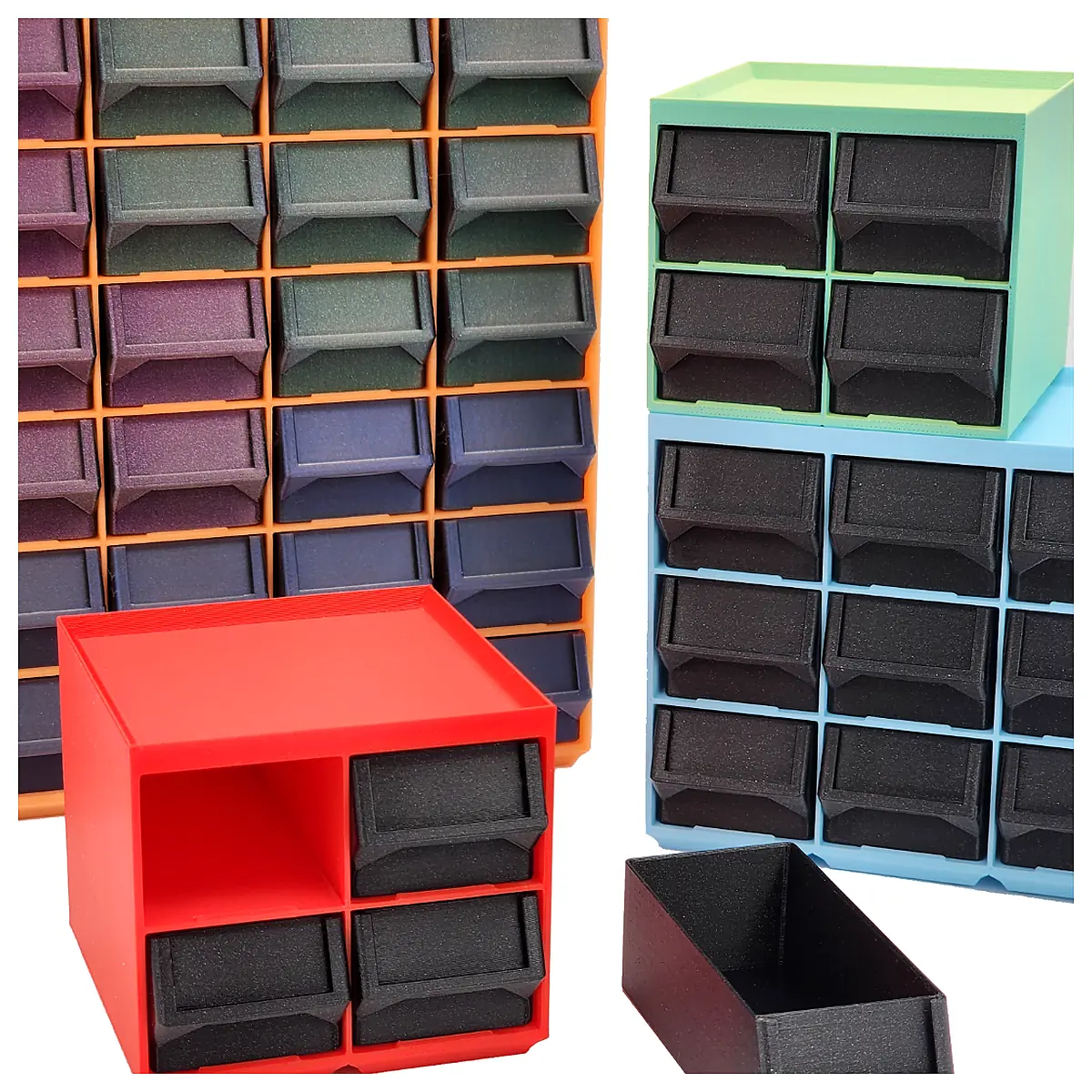 Gridfinity Organizer 2U Medium Unit Cable Management Parts Storage Tool Organization Universal Storage