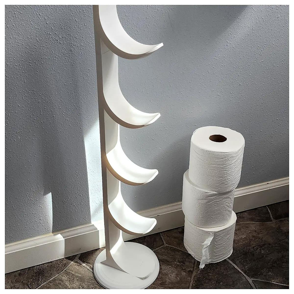 Adjustable Toilet Paper Tower No Supports Customizable Paper Dispenser Multi Tier Stand Paper Holder