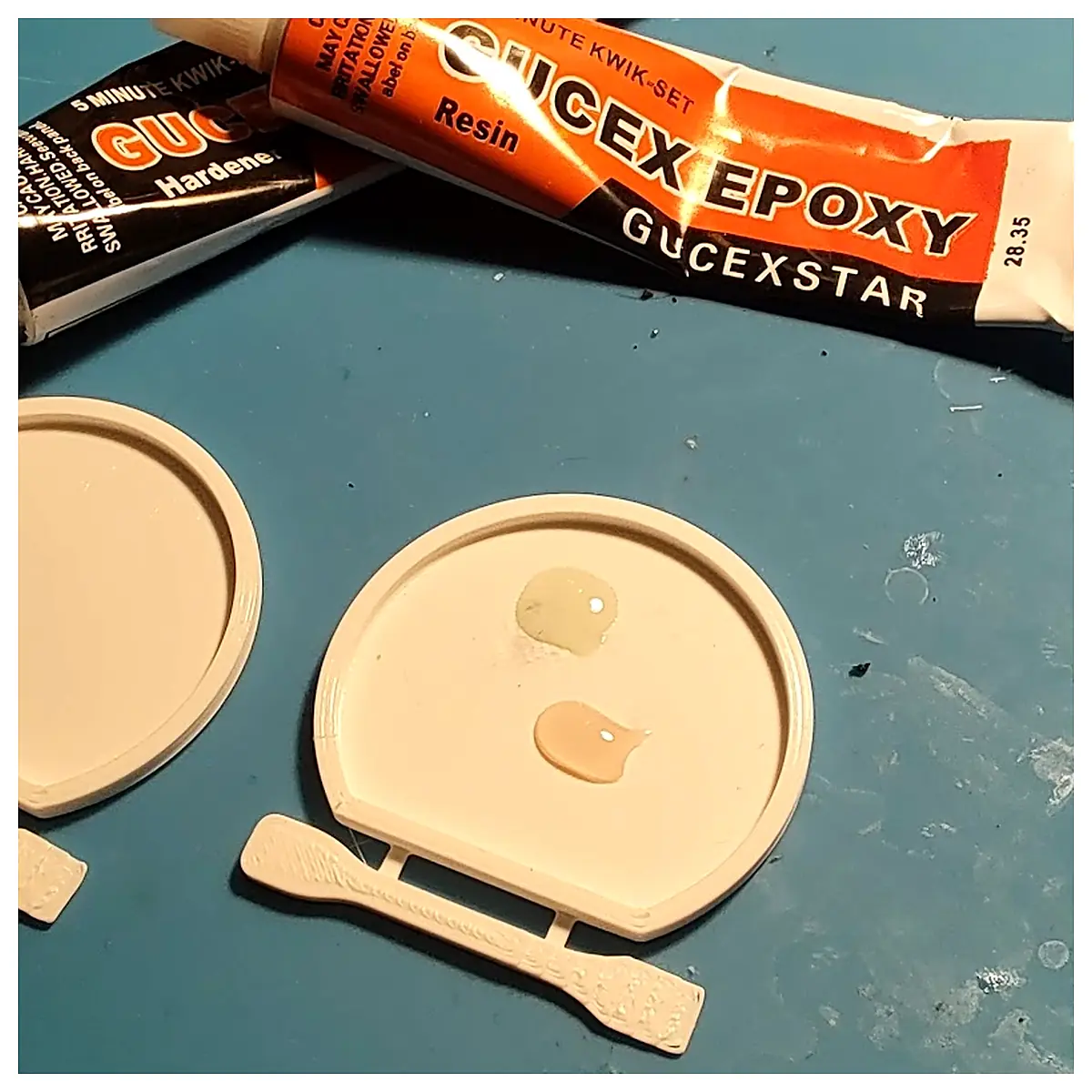 Small Epoxy Resin Tray Set Spatula Glue Kit Resin Art DIY Casting Pouring Spreader Tool