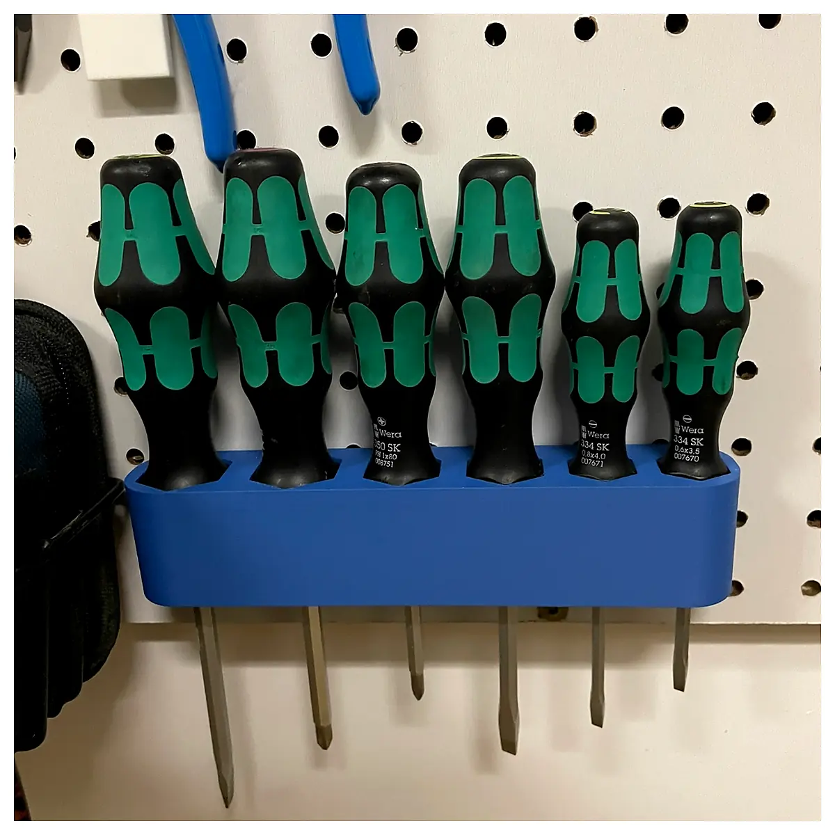 Screw Driver Pegboard Holder Organizer Tool Storage Wall Mount Repair Parts Assembly System