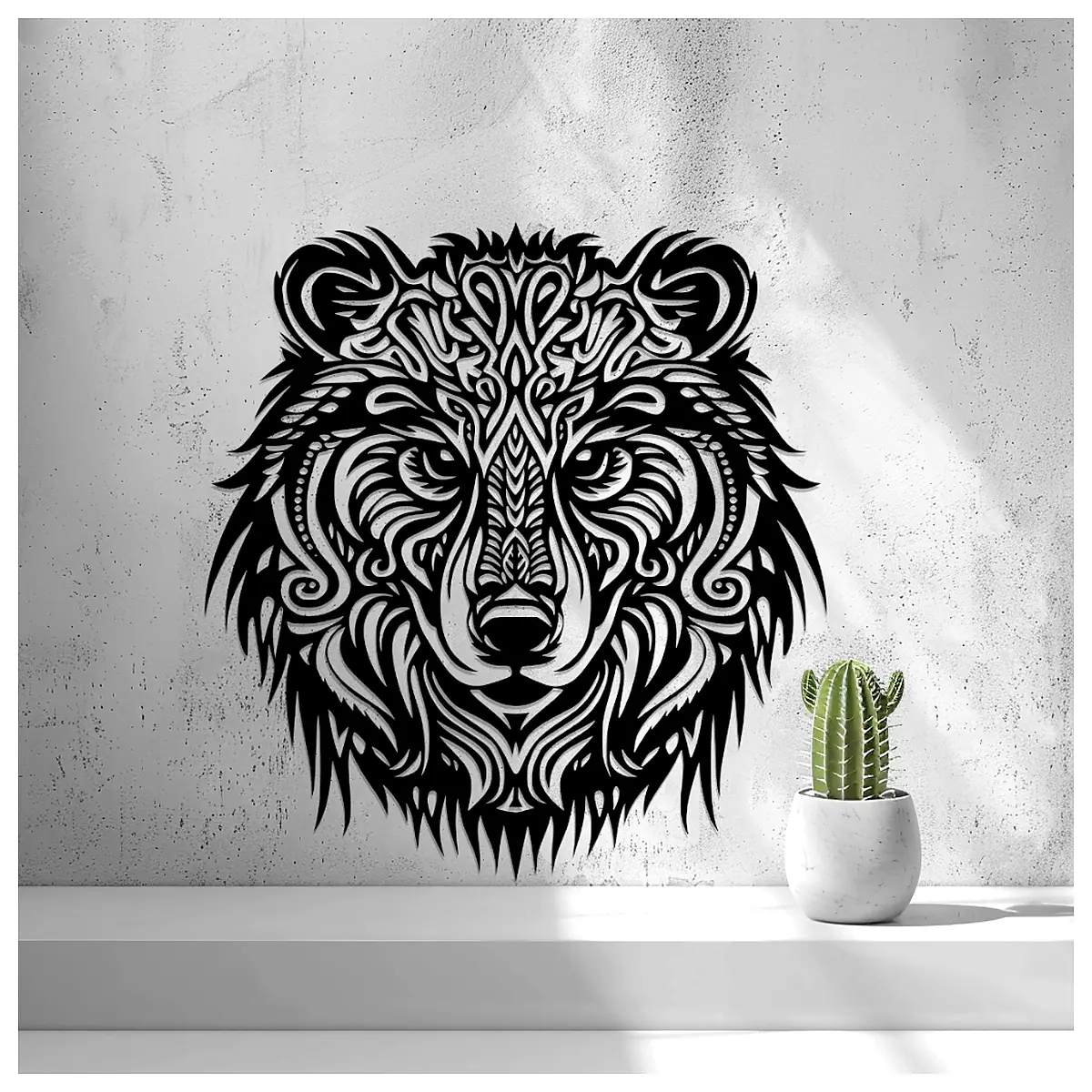 Bear Head Tattoo Design Tribal Art Animal Tattoo Symbol Strength Tattoo Traditional Ink