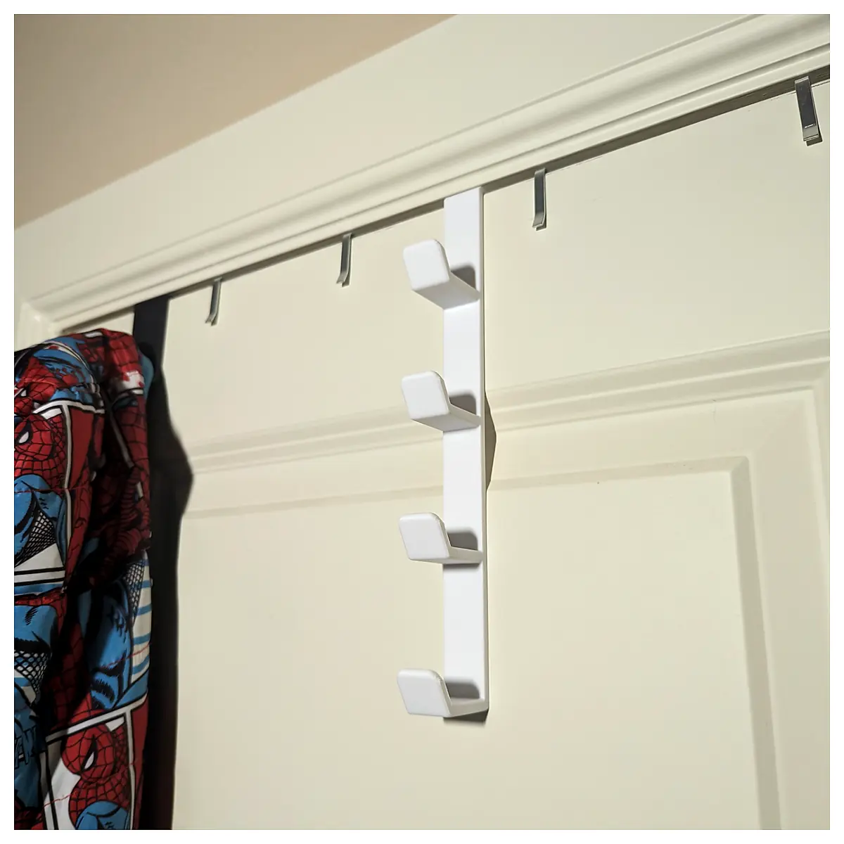 Over Door Hat Hanger Coat Hanger 4 Hooks Organizer Space Saving Closet Storage