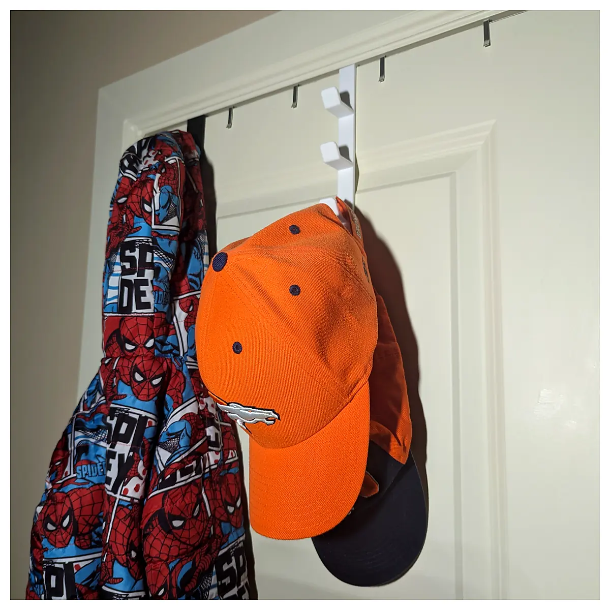 Over Door Hat Hanger Coat Hanger 4 Hooks Organizer Space Saving Closet Storage