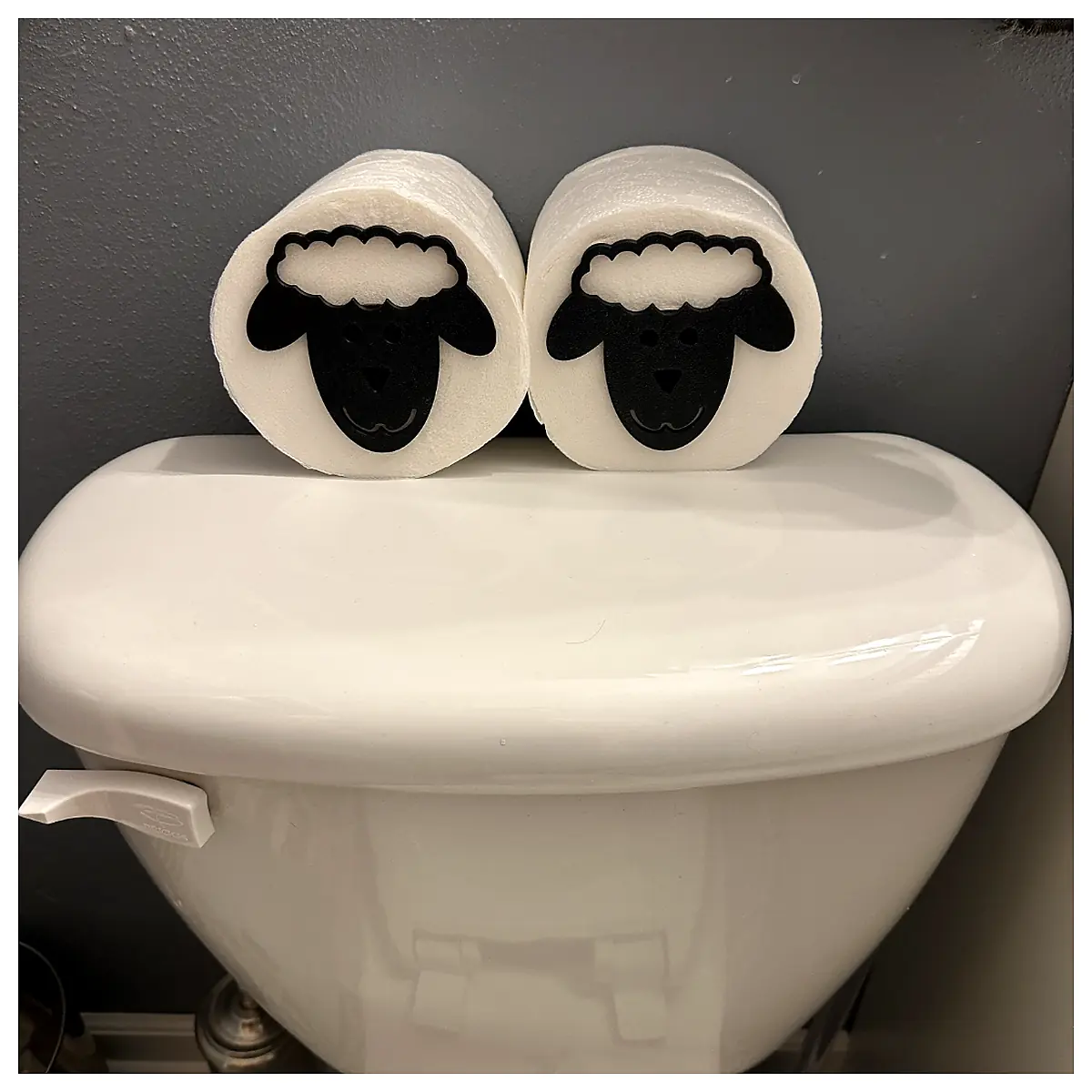 Toilet Paper Roll Holder Sheep Face Insert 175mm Paper Towel Holder Roll Organizer Universal