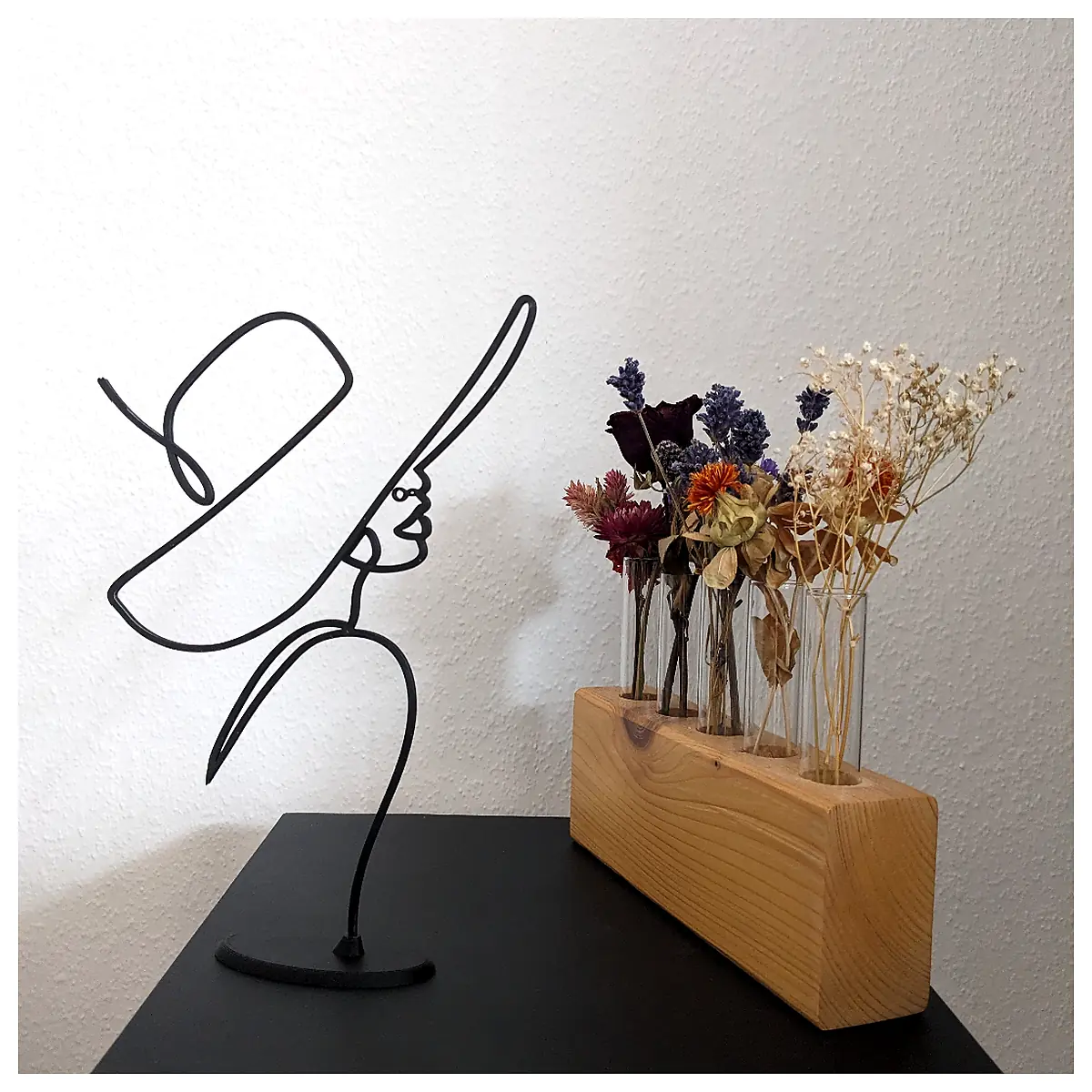 Abstract Sculpture Woman Hat Art Piece Modern Decor Wall Hanging Indoor Art Collection Decorative Figure