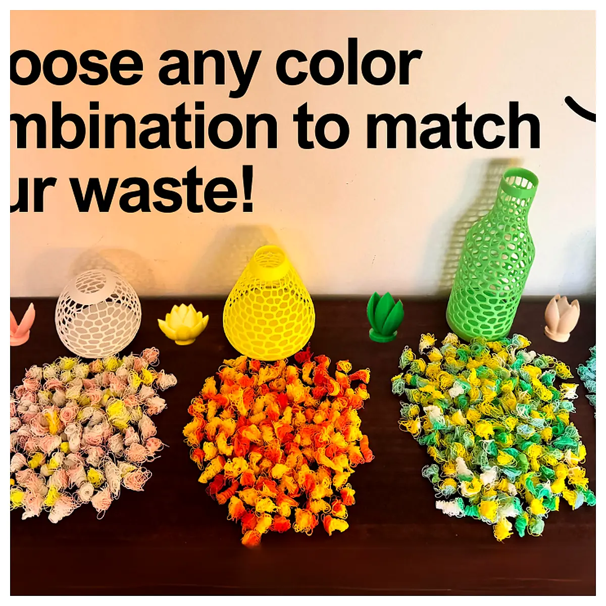 Decorative Vase Set Filament Purge Poop Flower Vase Replacement Parts Universal Vase Accessories Gift