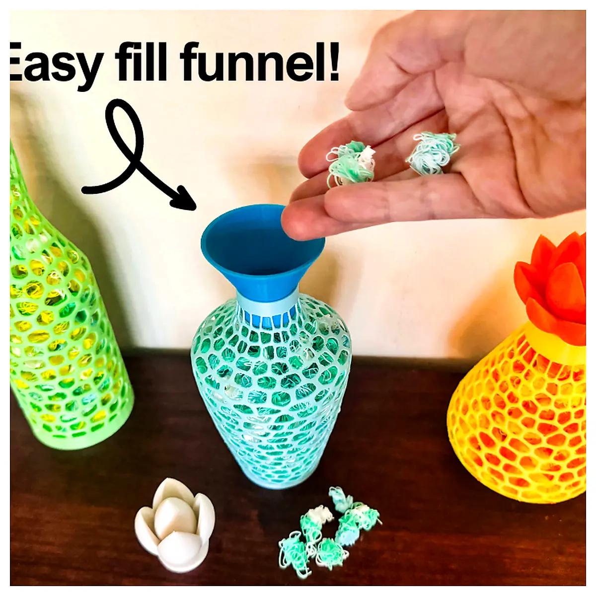 Decorative Vase Set Filament Purge Poop Flower Vase Replacement Parts Universal Vase Accessories Gift