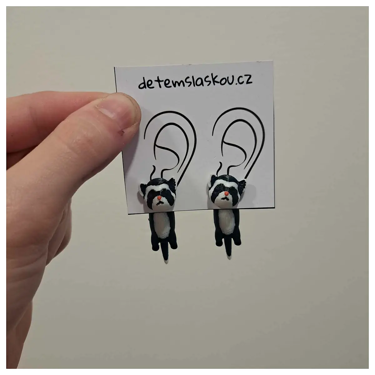 Ferret Earrings Small Animal Earring Rabbit Fox Pet Decoration Repair Parts Design Accessories