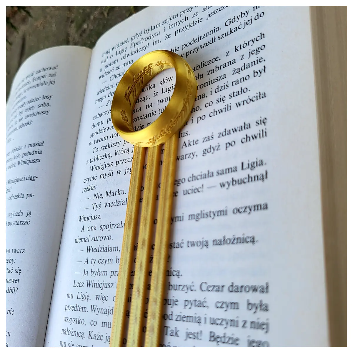 Lord of the Rings Bookmark Ring Fantasy Jewelry Magic Collectible Memorial Parts Repair