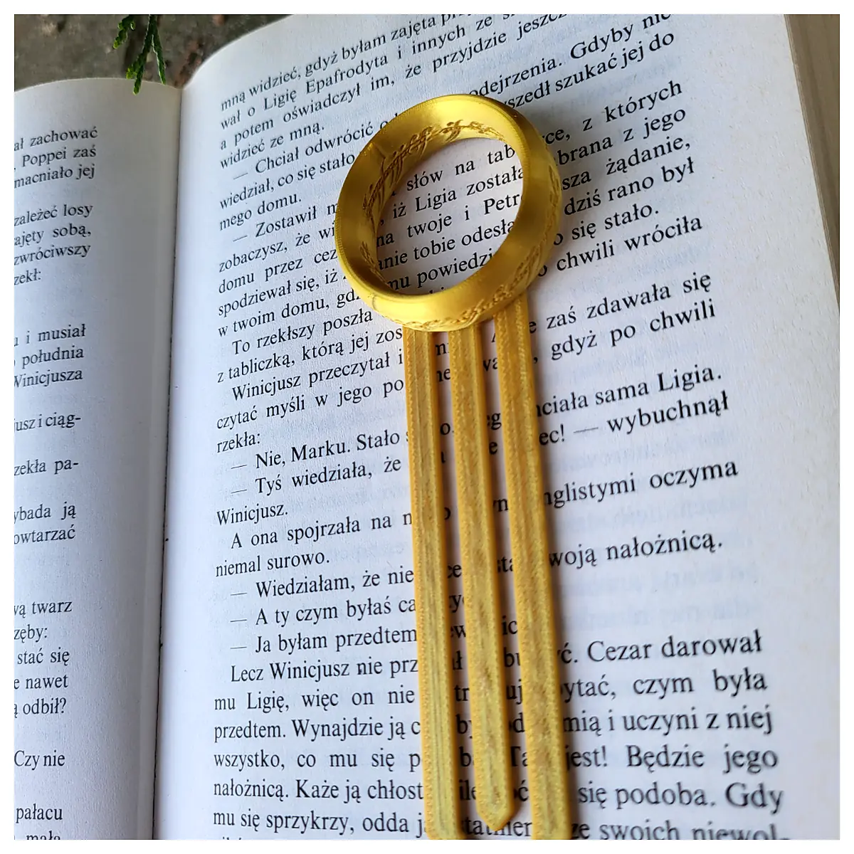 Lord of the Rings Bookmark Ring Fantasy Jewelry Magic Collectible Memorial Parts Repair