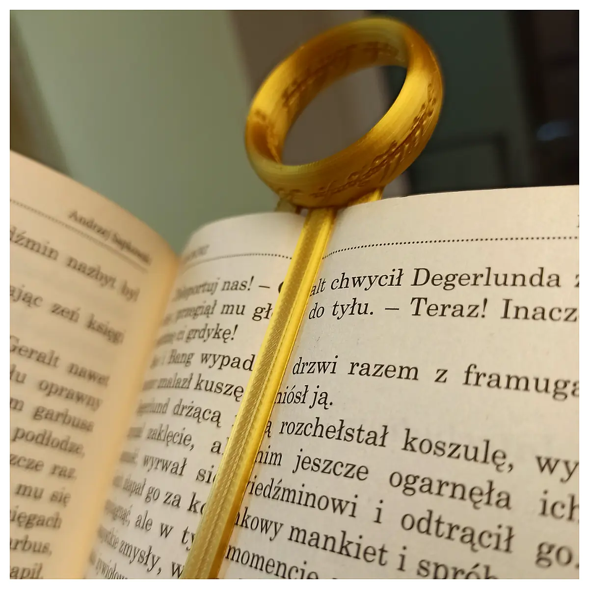 Lord of the Rings Bookmark Ring Fantasy Jewelry Magic Collectible Memorial Parts Repair