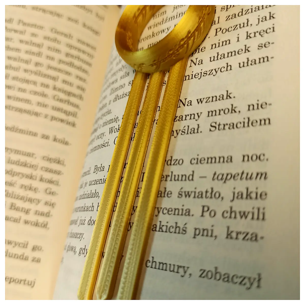 Lord of the Rings Bookmark Ring Fantasy Jewelry Magic Collectible Memorial Parts Repair