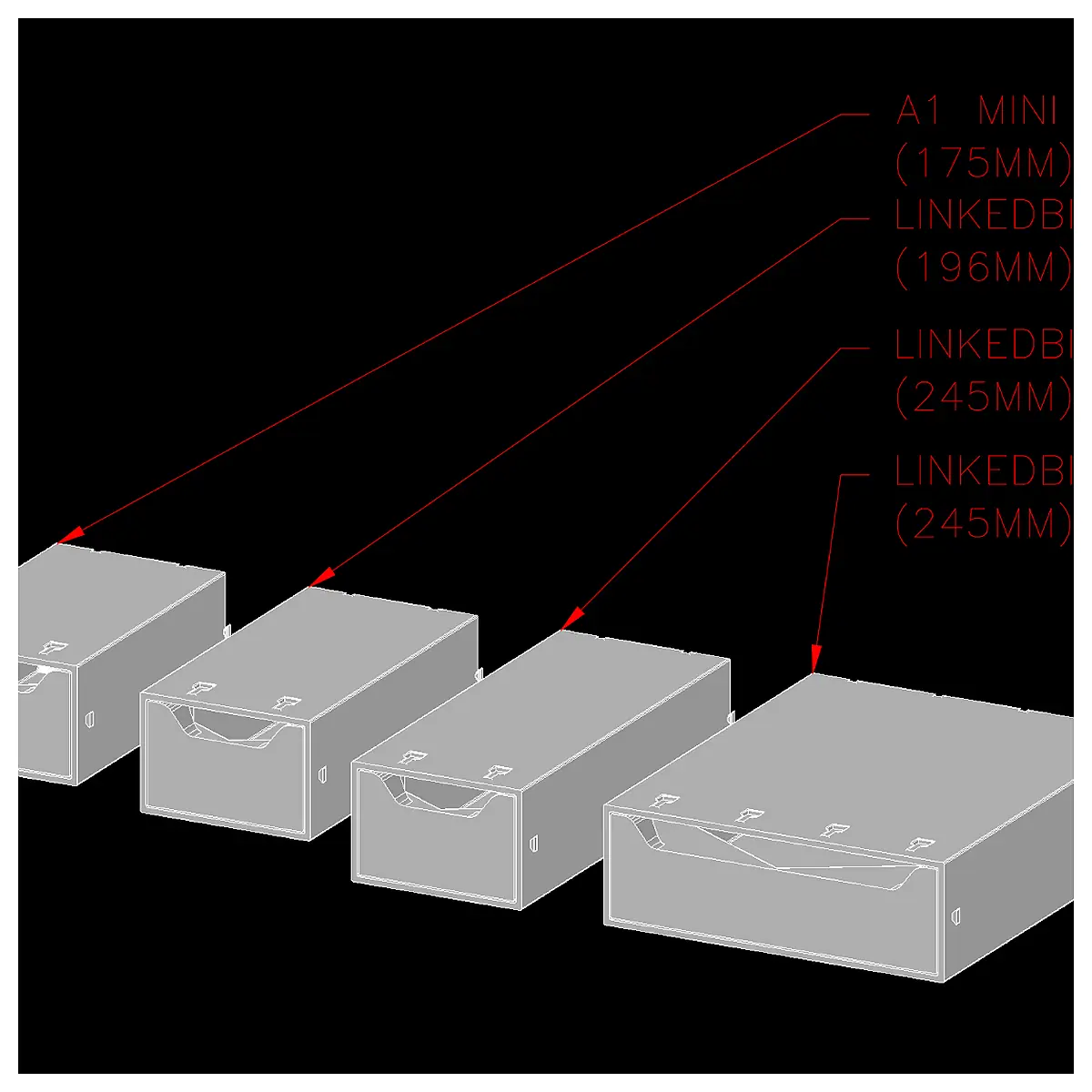 PIP Modular Drawers Flexible Storage System Parts Accessories Repair Universal Organizer