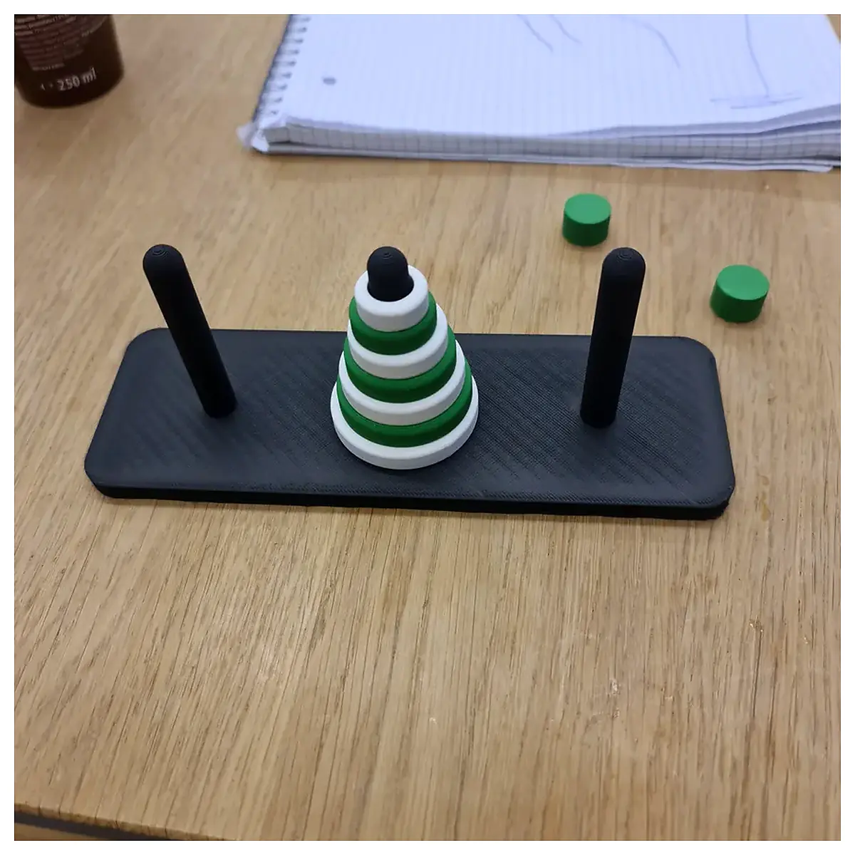 Tower of Hanoi Puzzle Game Brain Teaser Strategic Challenge Family Fun Puzzle Toy Classic Game