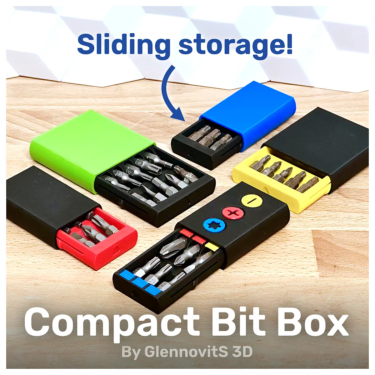 Compact Bit Box Driver Bit Storage Organizer Tool Set Drill Bit Storage Repair Parts Electronic Tools Accessories
