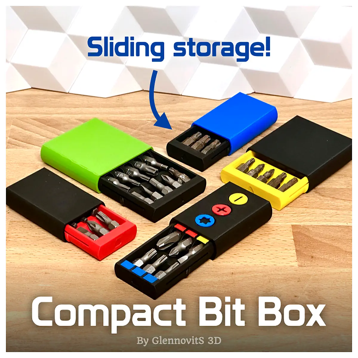 Compact Bit Box Driver Bit Storage Organizer Tool Set Drill Bit Storage Repair Parts Electronic Tools Accessories