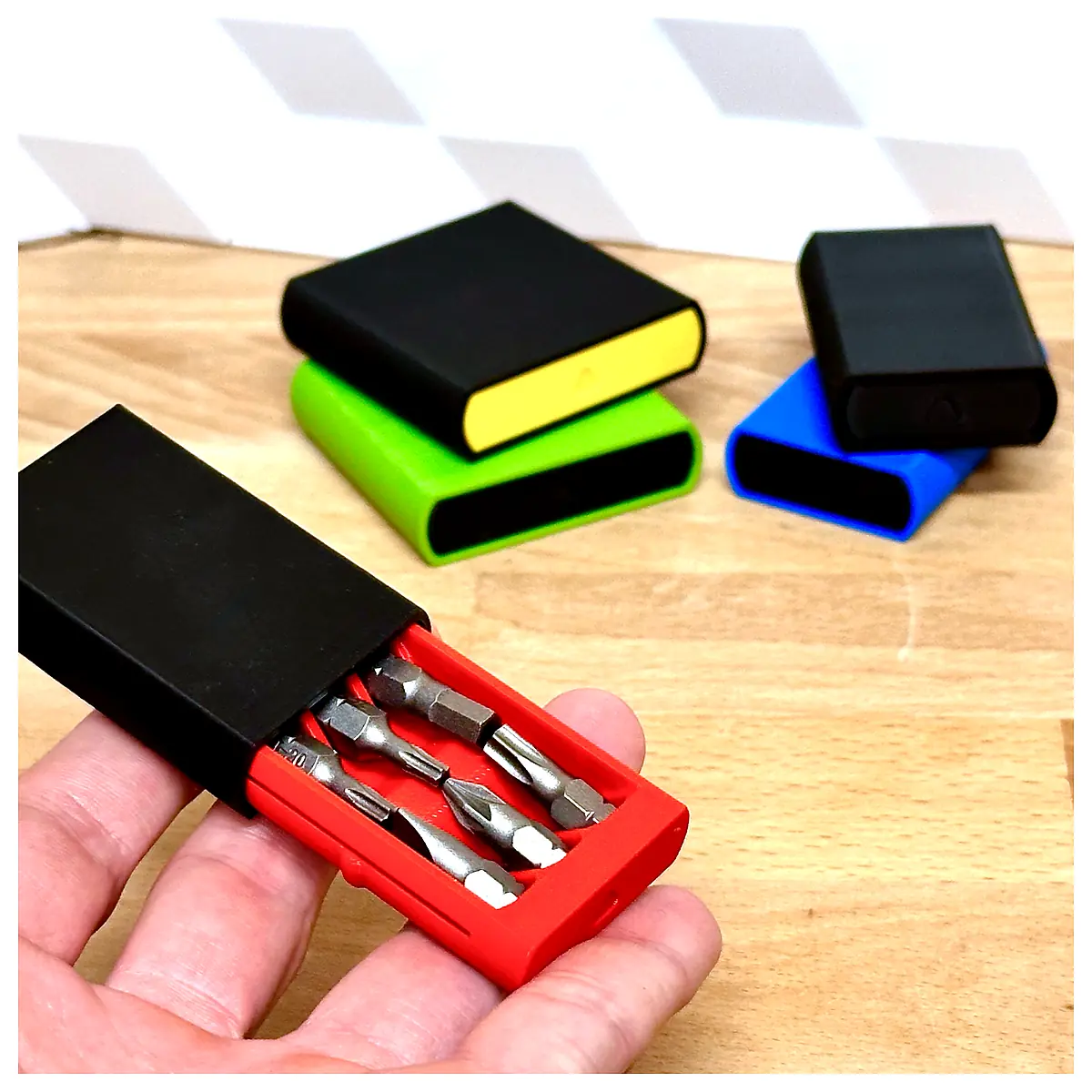 Compact Bit Box Driver Bit Storage Organizer Tool Set Drill Bit Storage Repair Parts Electronic Tools Accessories