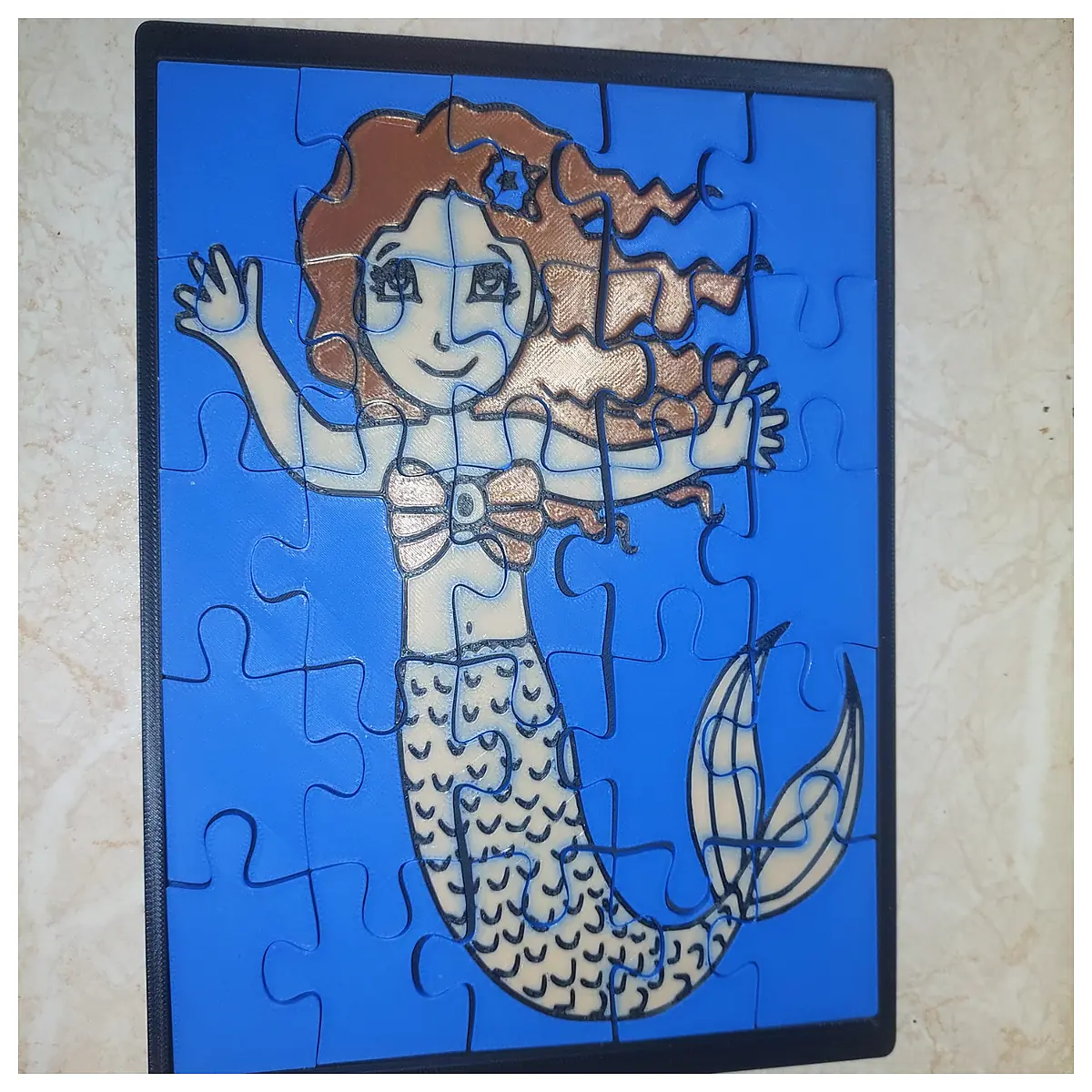 Kids Mermaid Puzzle Toy Educational Brain Game Ocean Theme Toddler Learning Children Puzzle Pieces