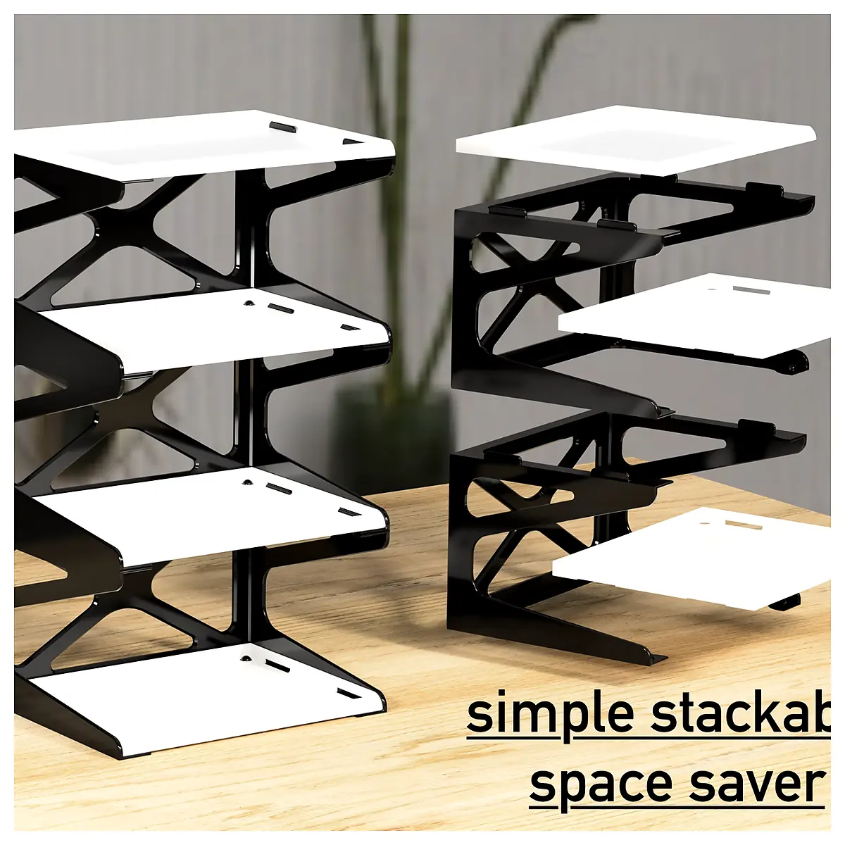 Stackable Shelf Organizer Storage Solutions Maximize Space Organize Shelves Garage Closet Home Storage