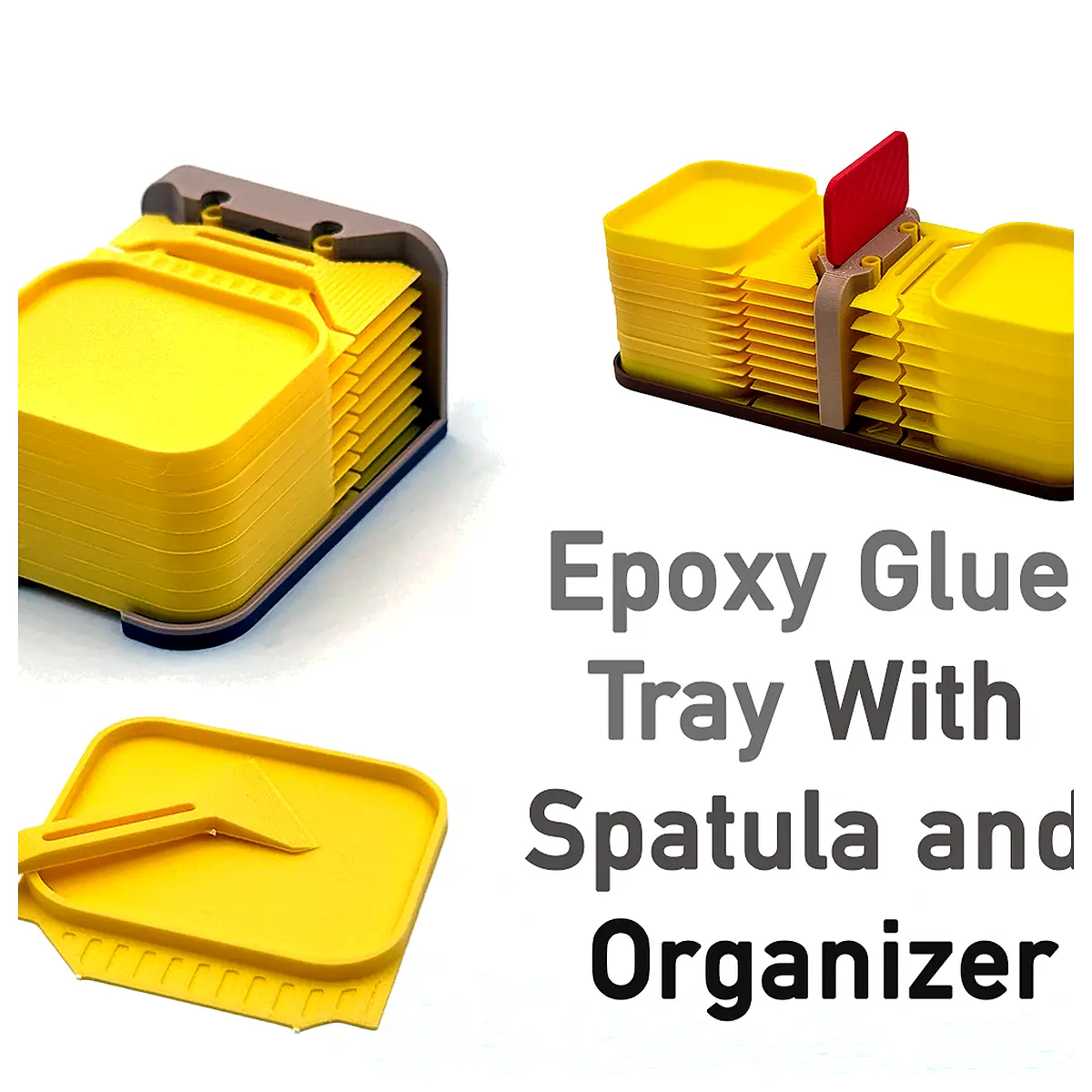 Epoxy Resin Tray Spatula Kit DIY Casting Tool Set Resin Pouring Supplies