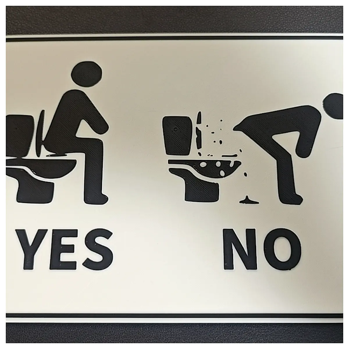 Funny Toilet Sign Humor Bathroom Decor Creative Toilet Accessories Waste Disposal Sign