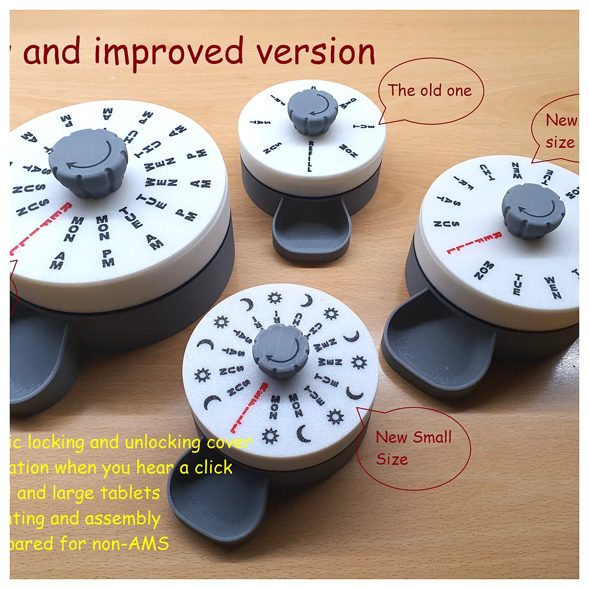 One Click Pill Dispenser V20 Automatic Medication Reminders Daily Pill Organizer Smart Dispenser