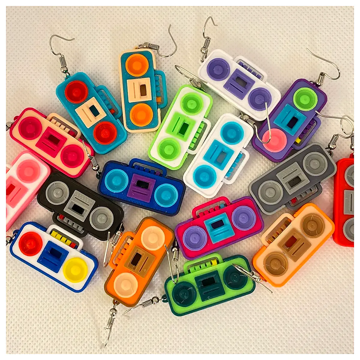 Vintage Cassette Player Earrings Electronic Parts Repair Accessories Creative Jewelry