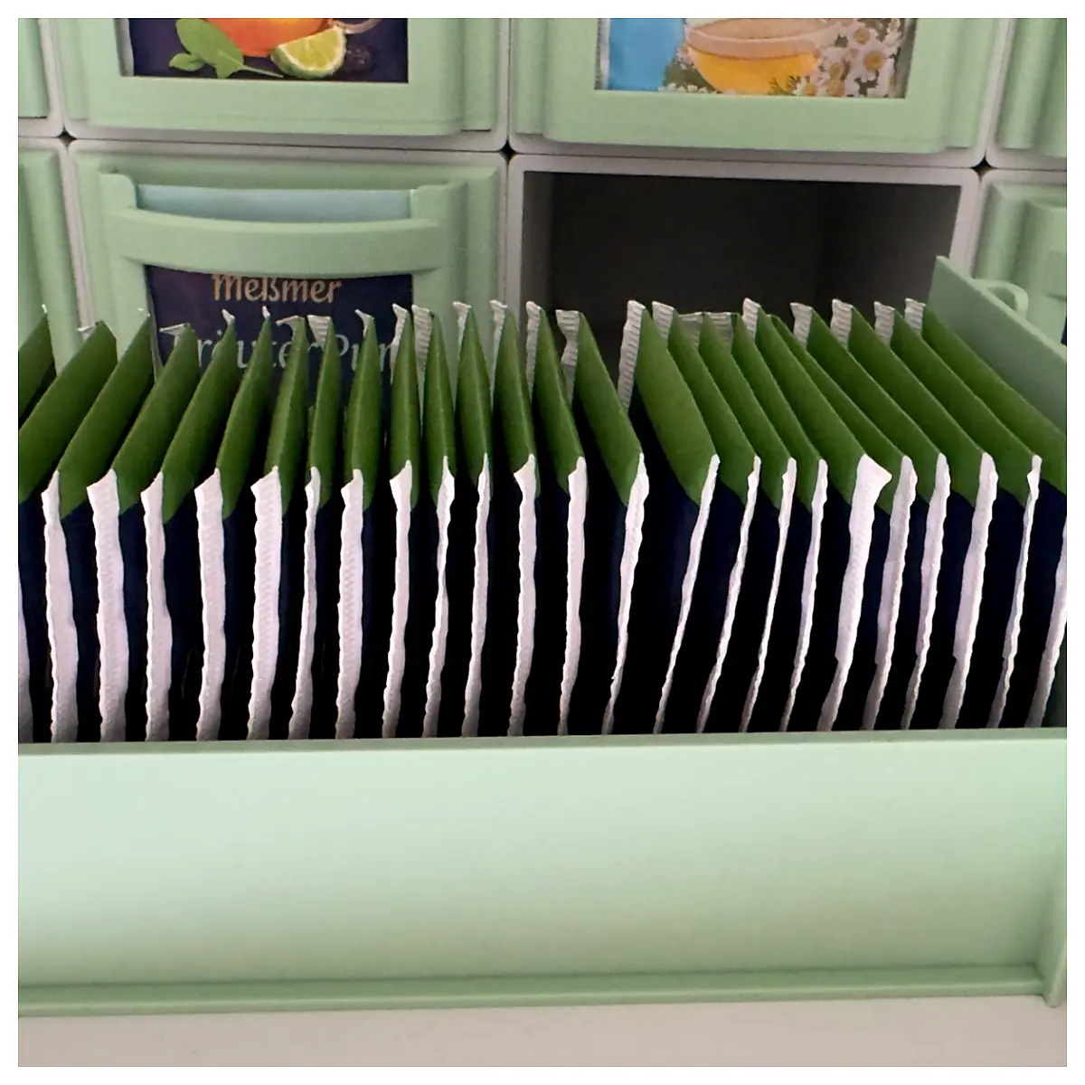 Tea Bag Organizer 25 Insert Tea Leaf Storage Tea Bag Holder Tea Box Tea Organizer Smart Tea Set