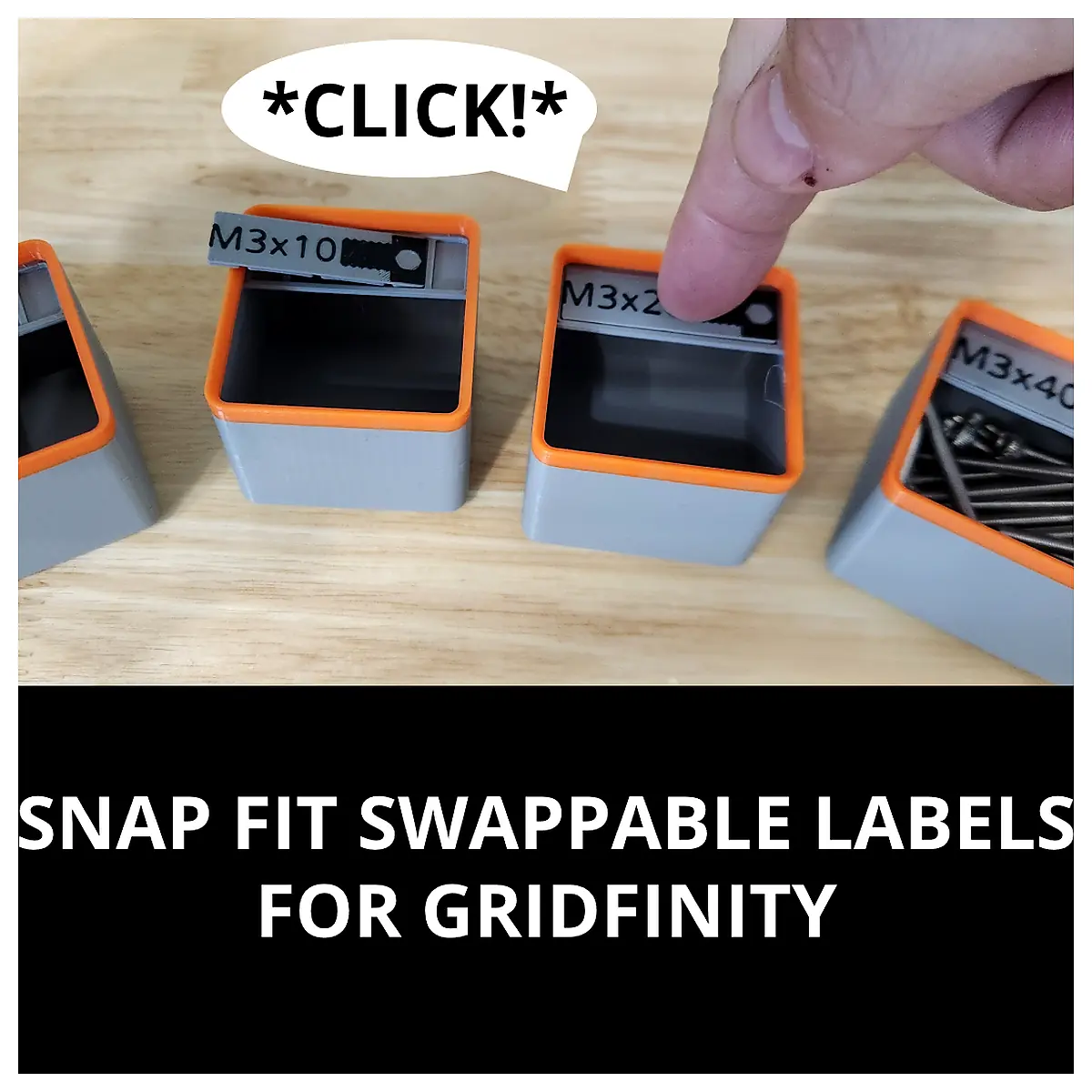 Gridfinity Labels Swappable Set Organization Labels Parts Storage System Accessories