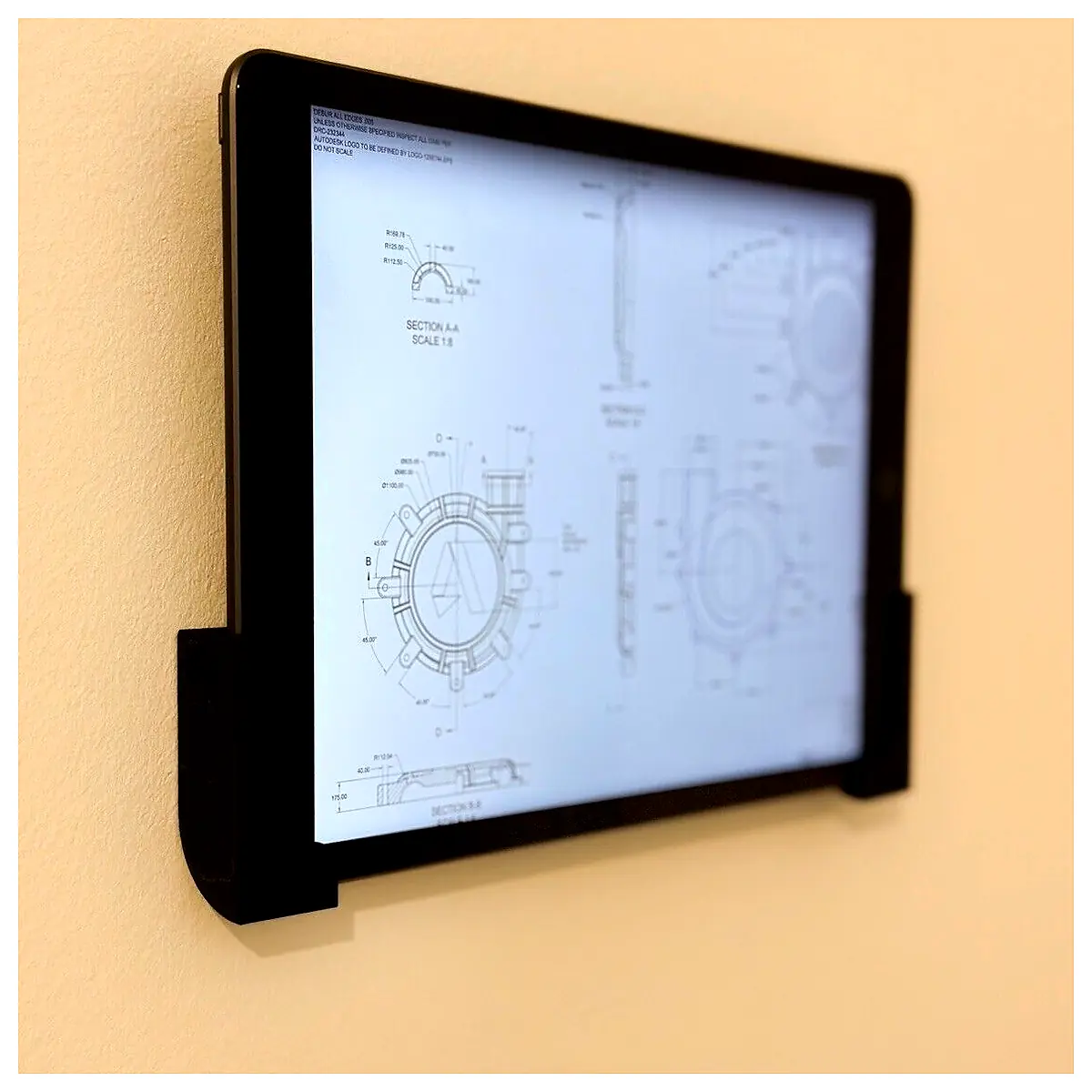 Tablet Holder Wall Mount Tablet Stand Mobile Holder Stand Phone Desk Support Adjustable Secure Mount