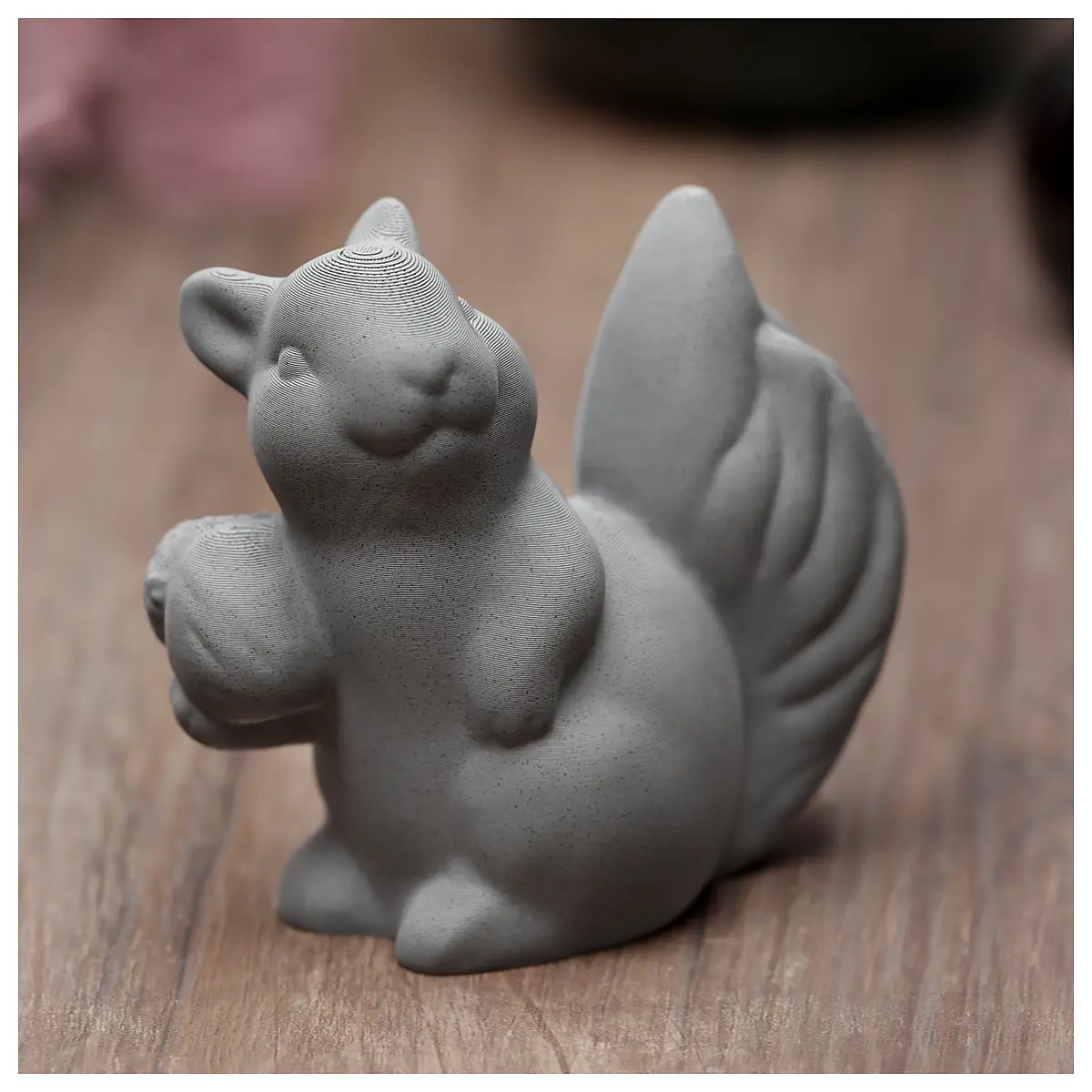 Adorable Squirrel Figurine with Nut Cute Animal Toy for Kids Birthday Gift Decorative Nut Accessory Squirrel Decoration