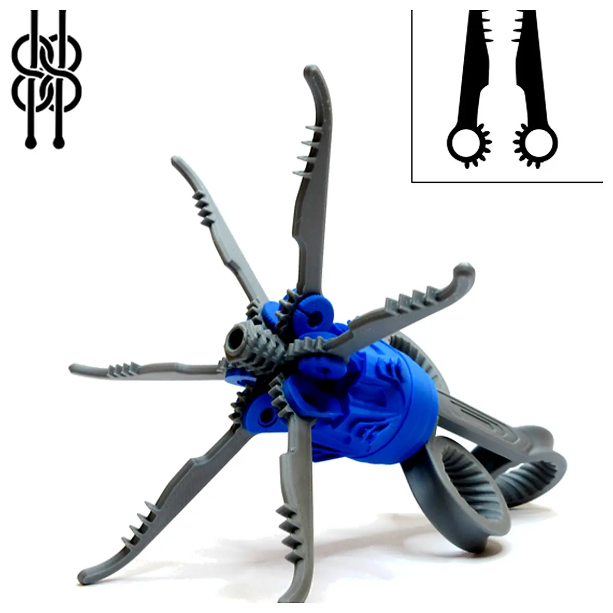 3D Printable Grabber Claw Tool Parts Repair Compatible Mechanical Gripper Accessories