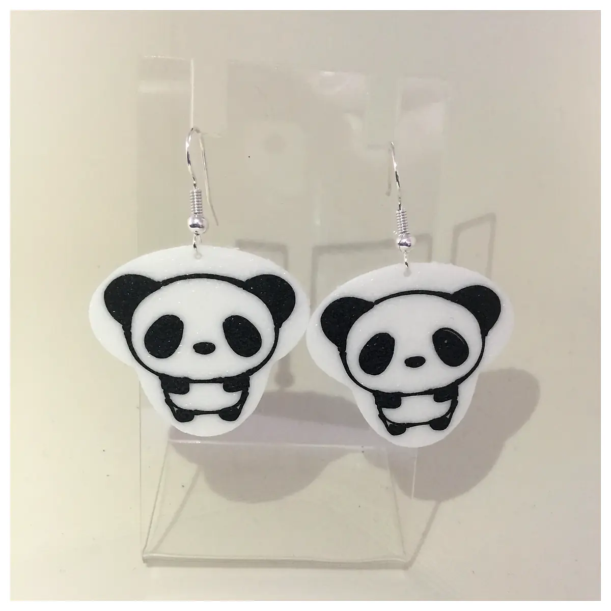 Cute Panda Earrings Fast Print Simple DIY Jewelry 3D Printing Accessories