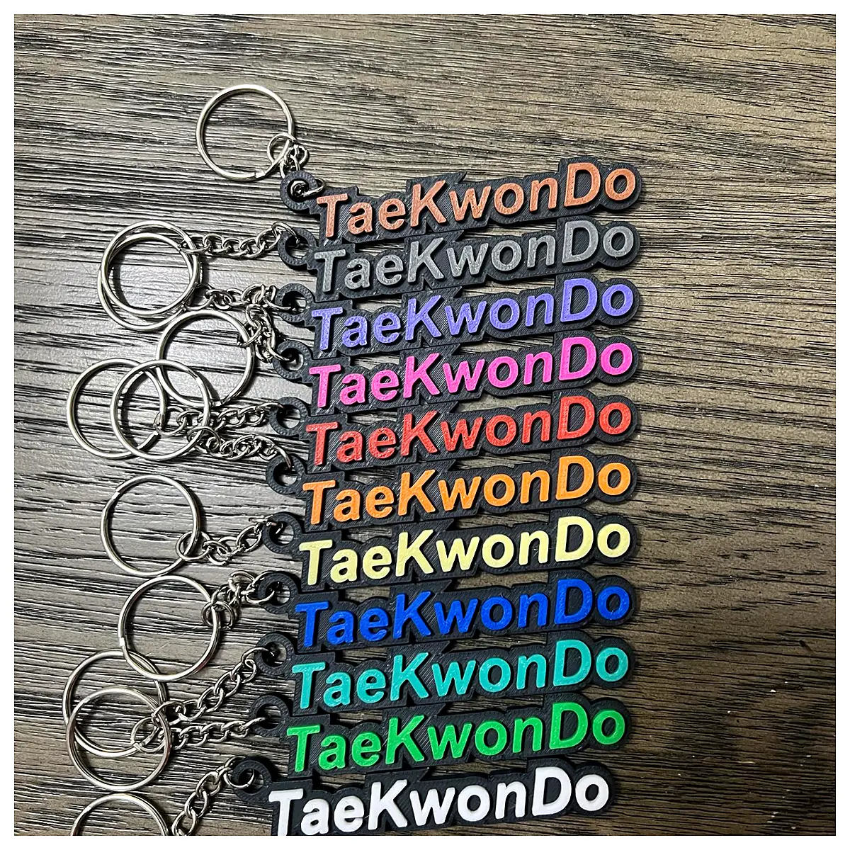 Taekwondo Keychain Martial Arts Gift Training Accessory Gear Sports Memorabilia Keyring