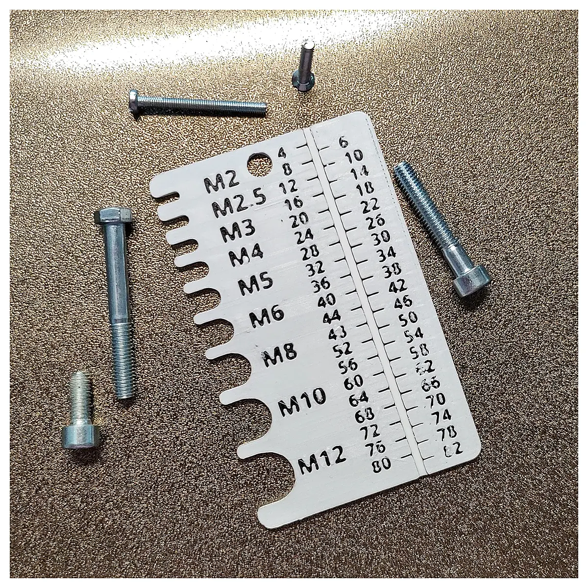 Screw Measuring Tool Card M2 M12 0 82mm Universal Measurement Tool Thread Dimensions
