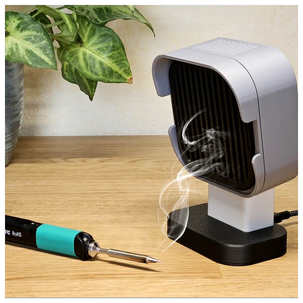 Soldering Fume Extractor USB C Filter Tray Electronic Components Repair Parts Smoke Removal Ventilation