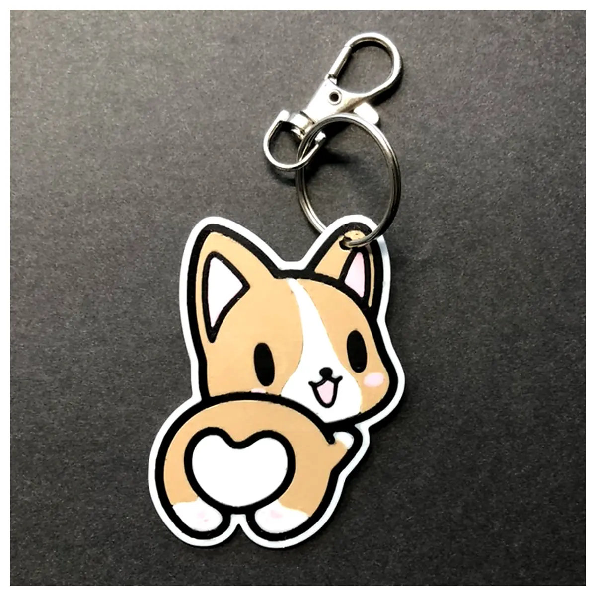Corgi Keychain Cute Dog Pet Accessory Charm Parts Repair Replacement