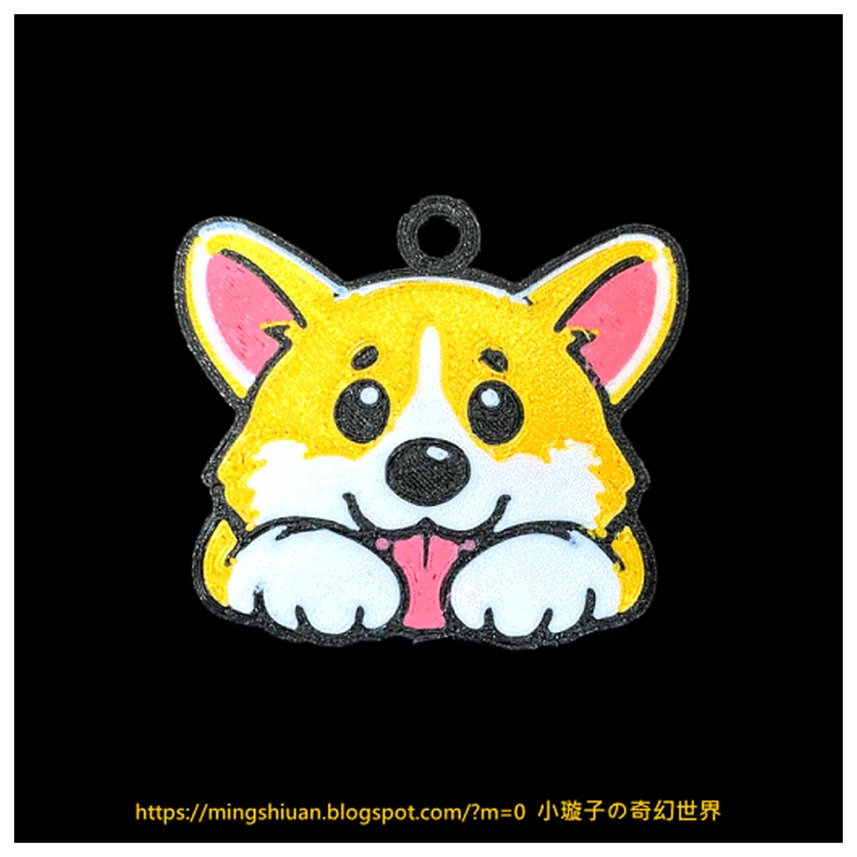 Cute Corgi Keychain Dog Charm Pet Memorial Gift Keyring Decoration Variety Styles