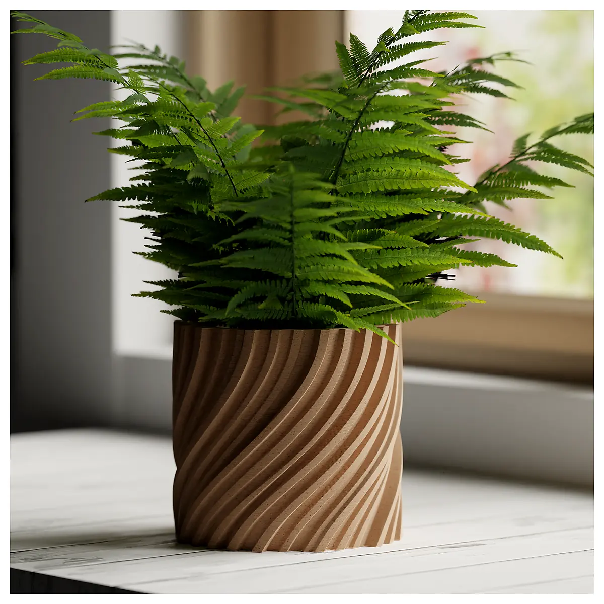 Wavy Planter Twisted Pot Plant Holder Garden Container Decorative Terracotta Modern Design