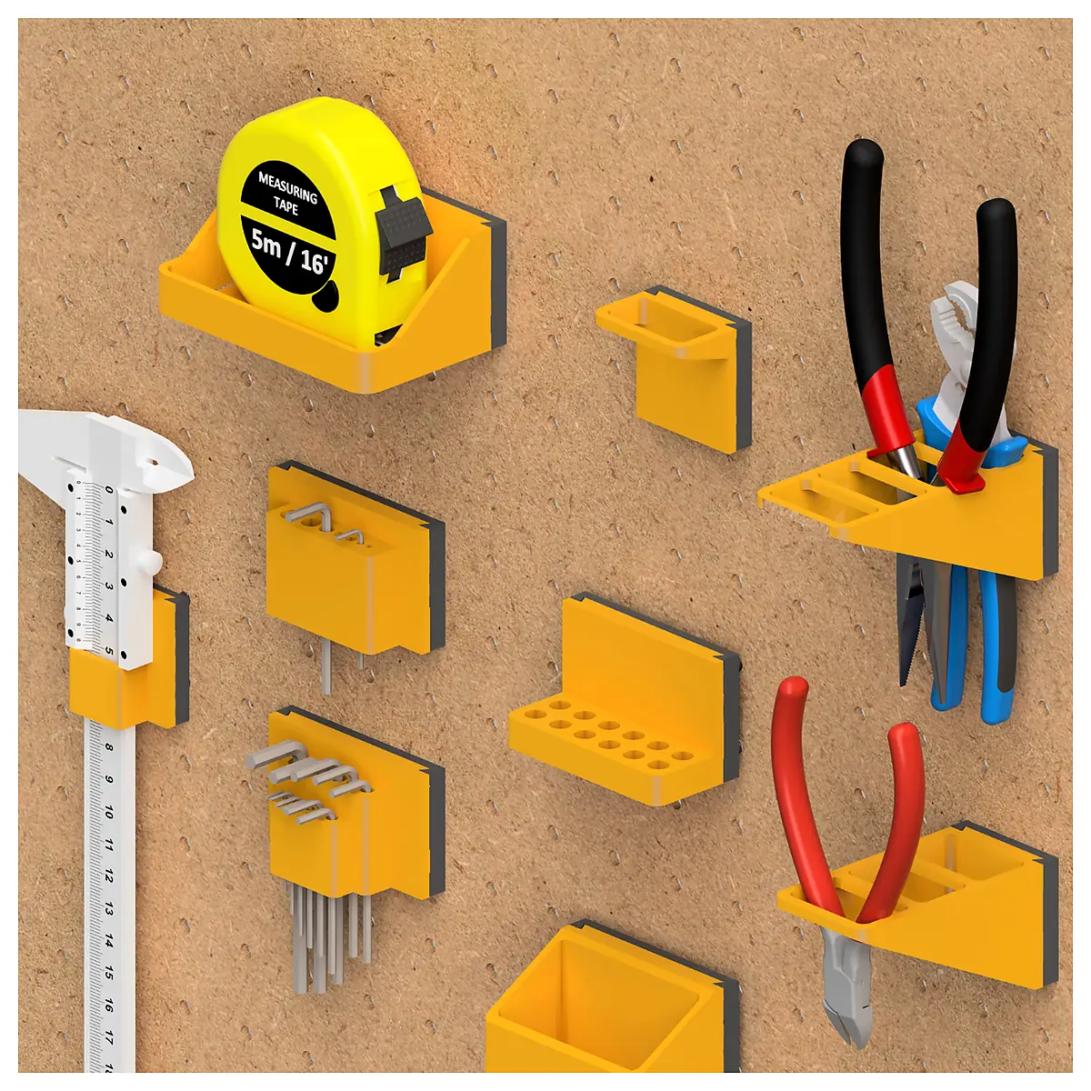 Modular Pegboard System Repair Parts Organization Storage Wall Panels Tool Wall System