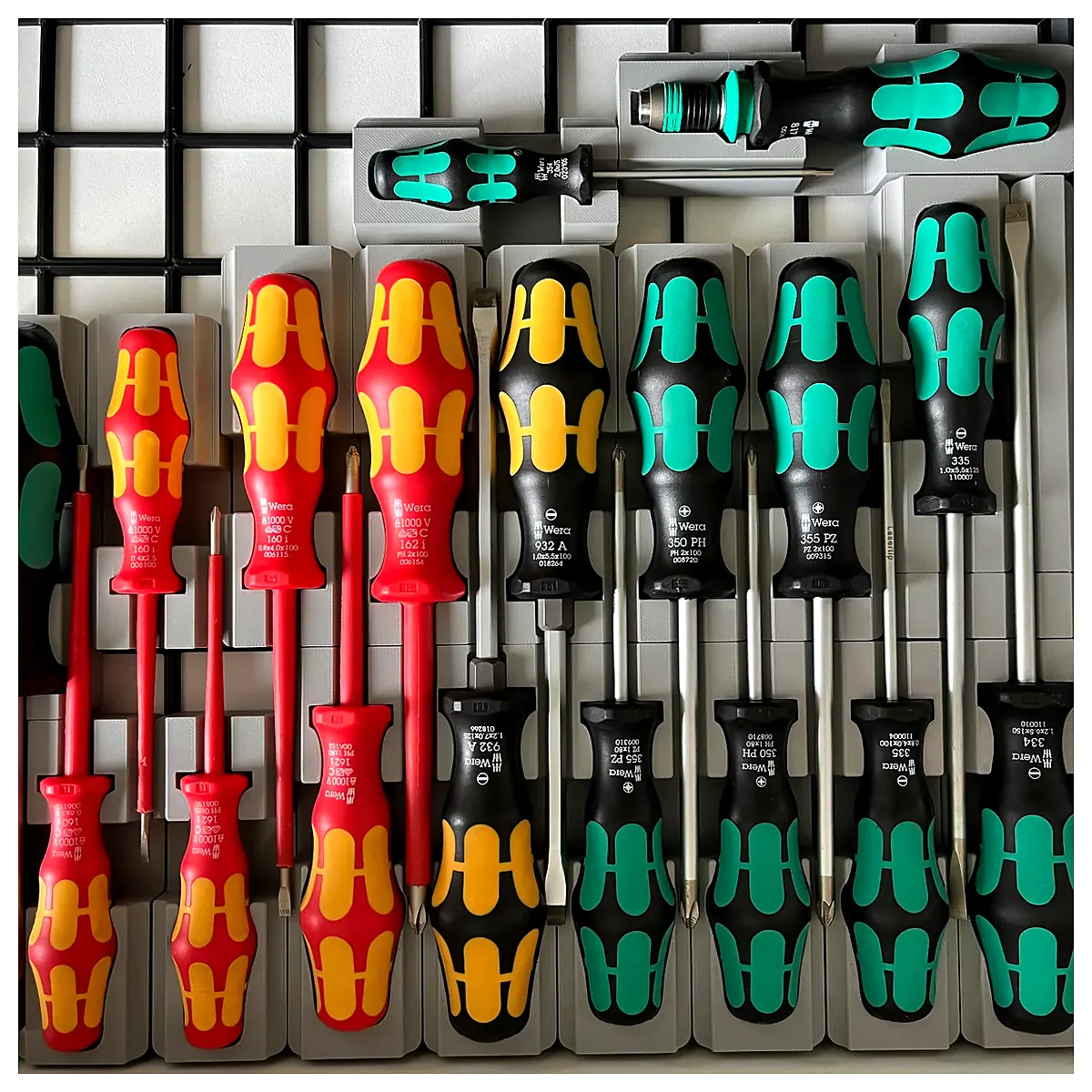Gridfinity Universal Wera Screwdriver Inserts Organizer Parts Repair Modular System