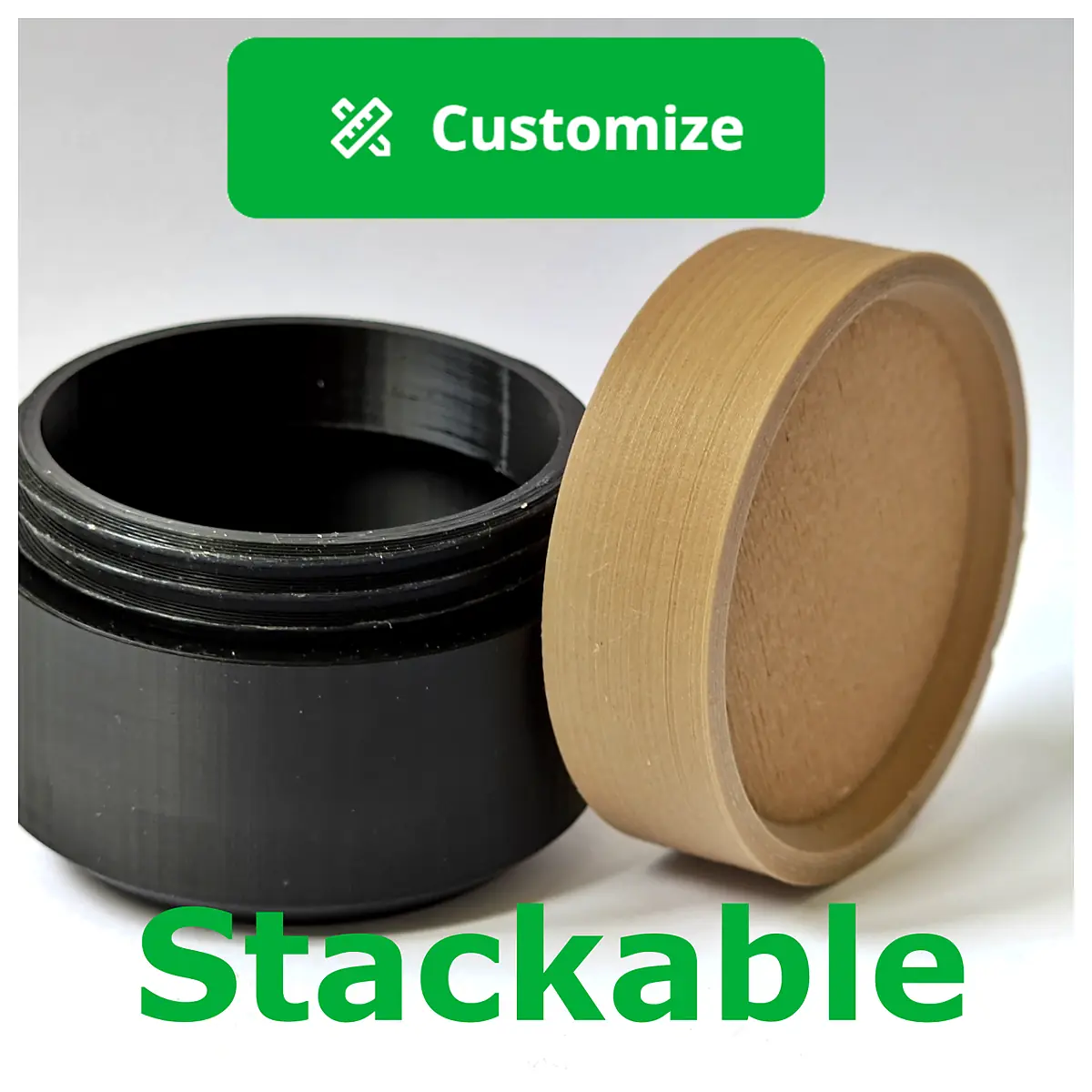 Stackable Container Screw Lid Storage Boxes Organizer Food Grade Containers Parts Accessories